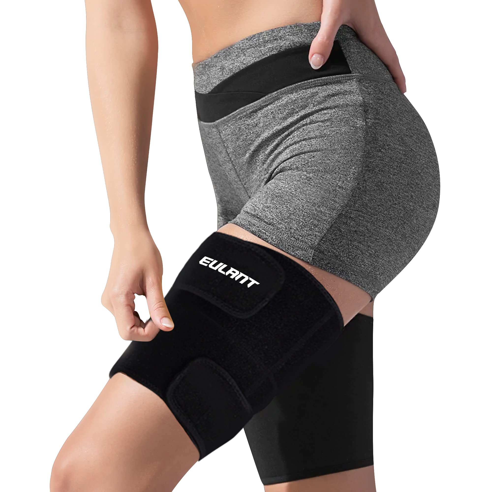 Thigh Brace Support Hamstring Compression Sleeve Running Pain