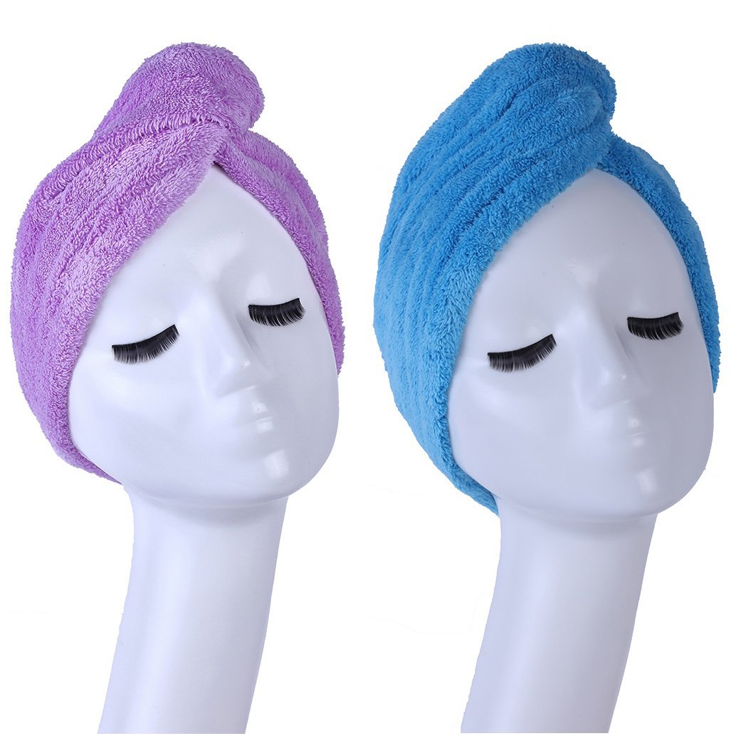 Sutra Beauty Fast Dry Microfiber Hair Towel - Purple