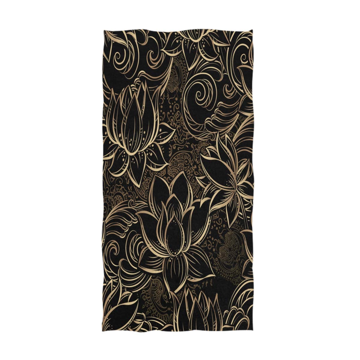 Black and gold decorative hand 2024 towels