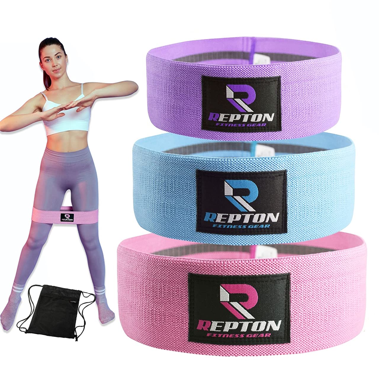 Spawn Fitness Resistance Bands For Legs Butt Glute, Cotton Latex Training  Fit Loop For Men & Women (Set of 3) 