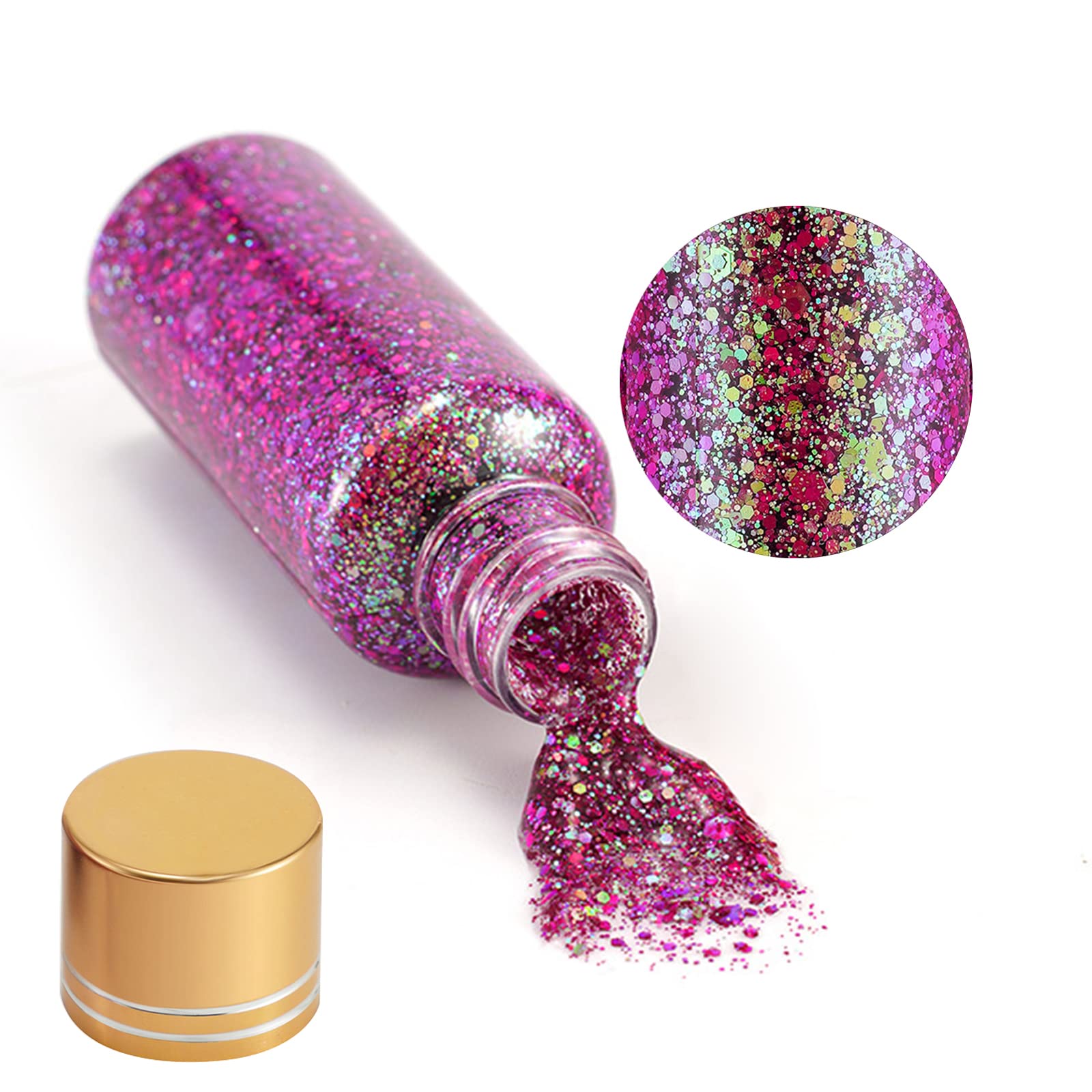  Cosmetic Grade Glitter, 150g Holographic Glitter for Nail Eye  Face Body Hair, Multi Purpose Metallic Fine Glitters for Body Makeup,  Halloween Holiday Festival & Party (Blush Pink) : Beauty & Personal