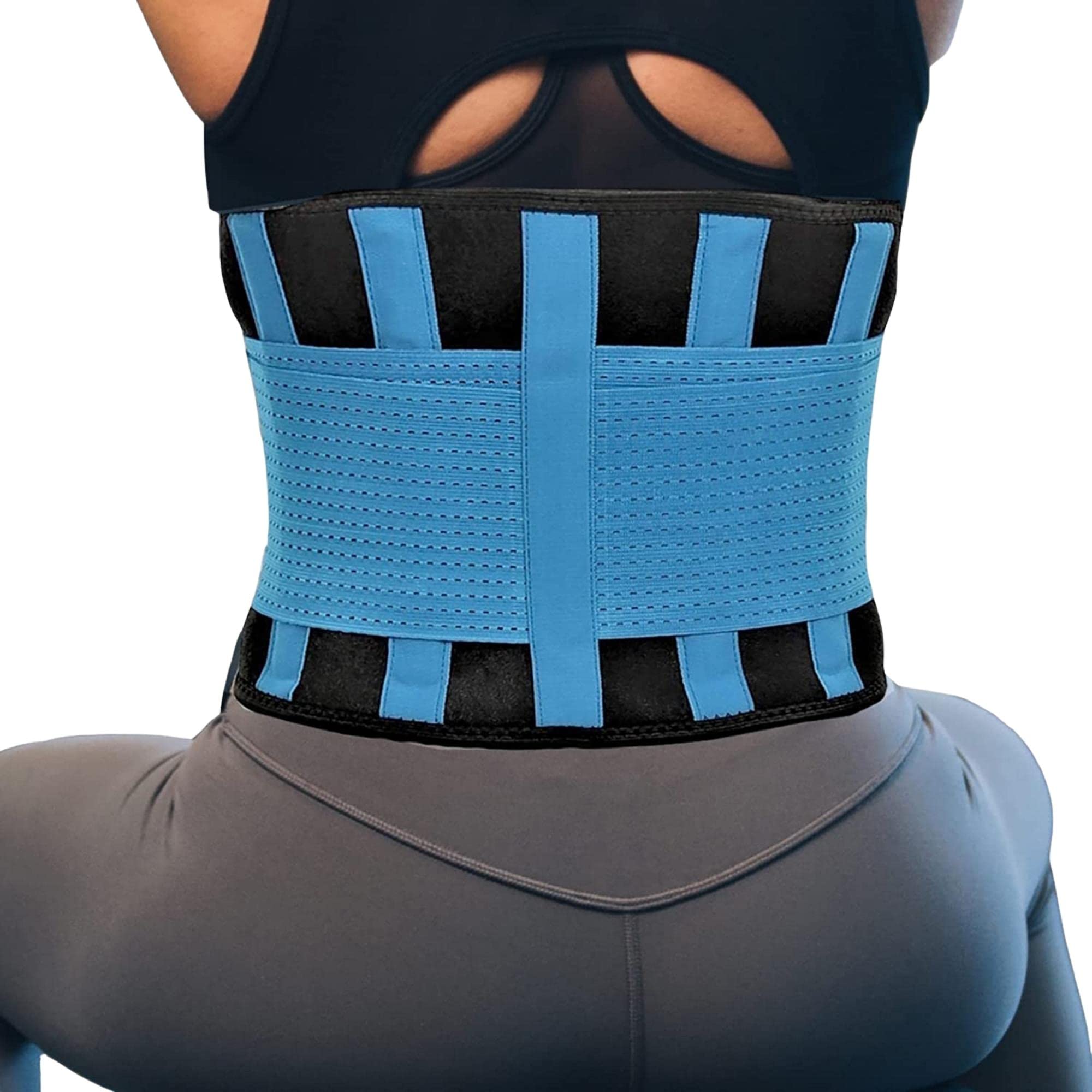 Fit Active Sports Back Brace Support Belt - Lumbar Posture Support Belt -  Relieves Lower Back Pain (Medium)