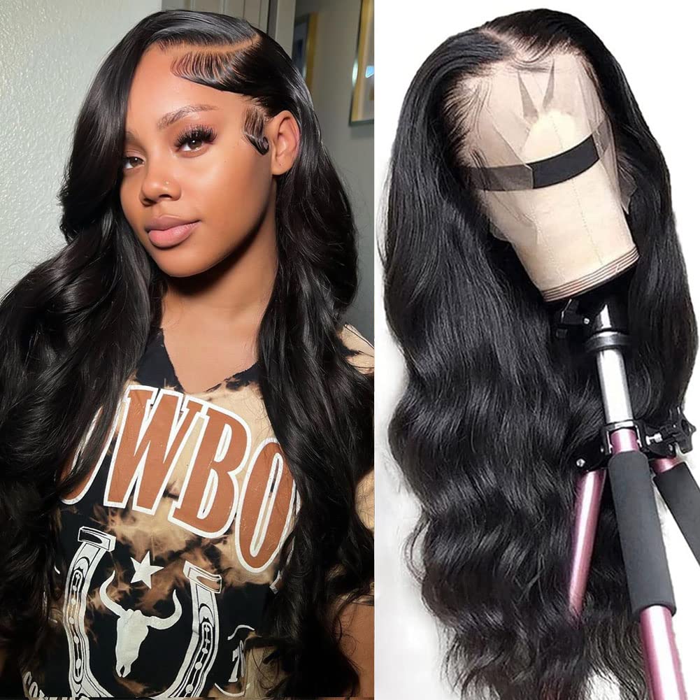 Body Wave Lace Front Wigs Human Hair Pre Plucked 13x4 HD Lace Frontal Wig  with Baby