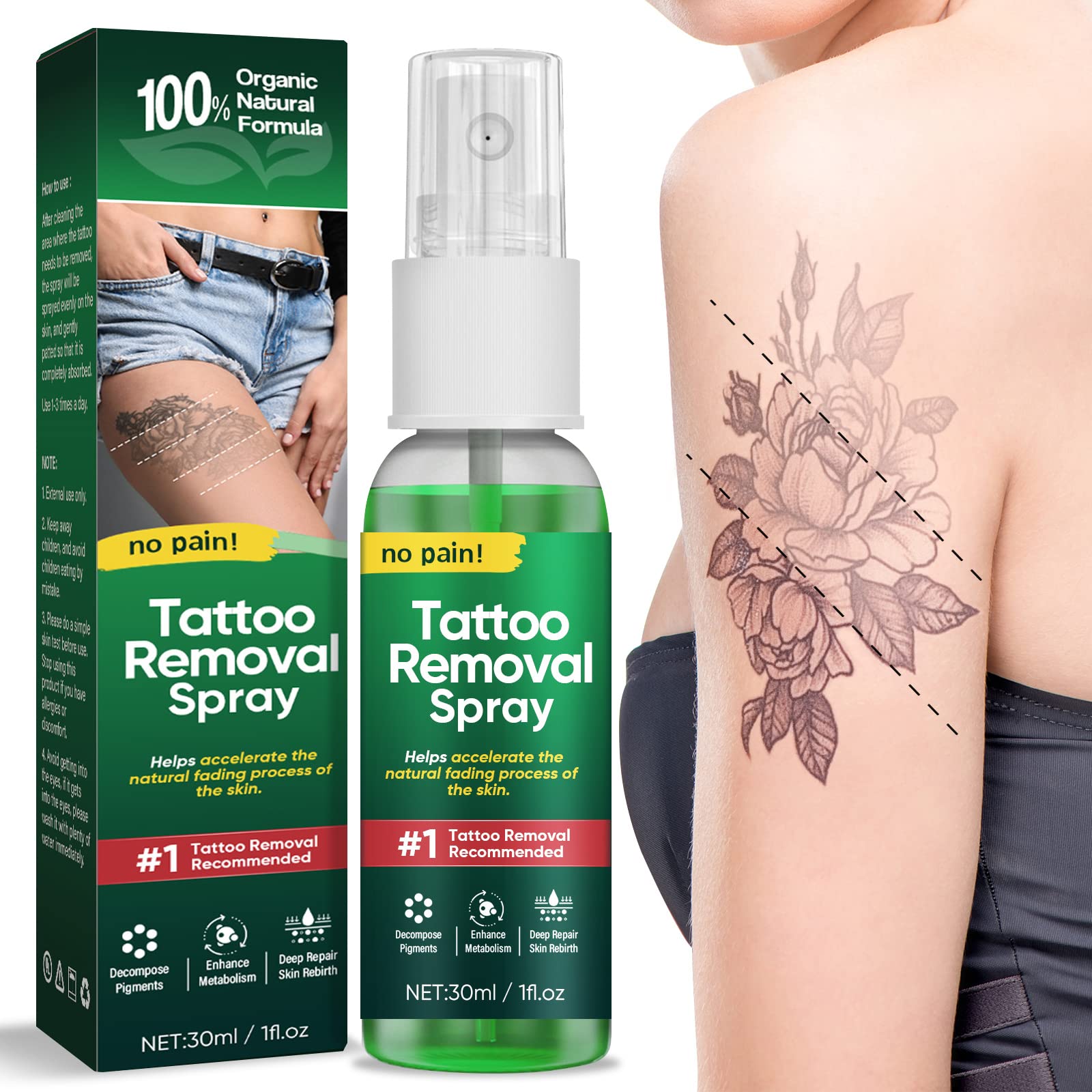 Elecool 30ml Tattoo Removal Liquid 100% Safe Permanent Clean Tattoo  Portable Natural | Fruugo BH