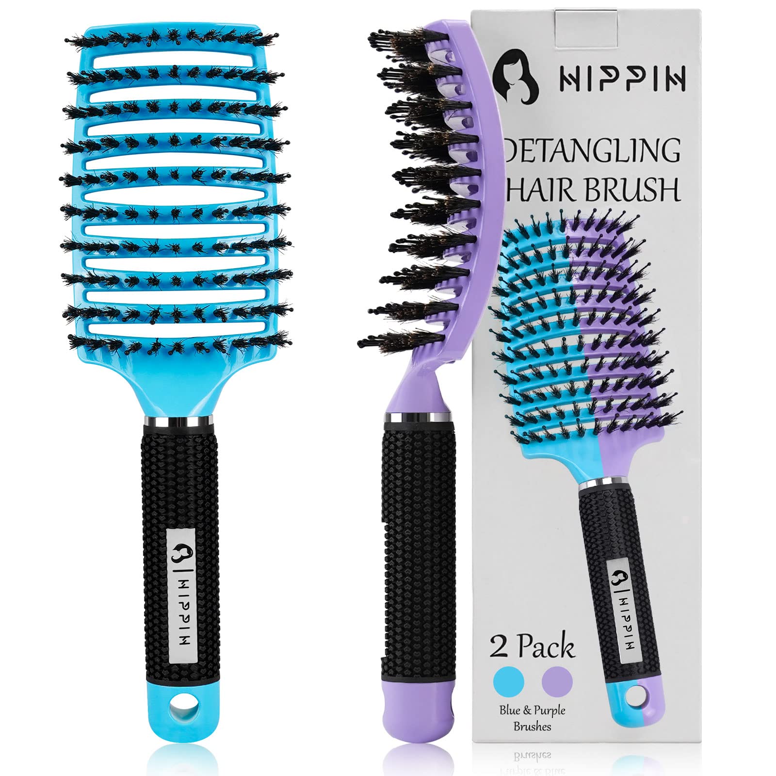 Hairstreaq Detangling Brush, Wet Dry Detangler Hair Brushes, Vented  Detangling Brush, Fast Drying Styling Massage Hairbrush for Women & Kids'  Long