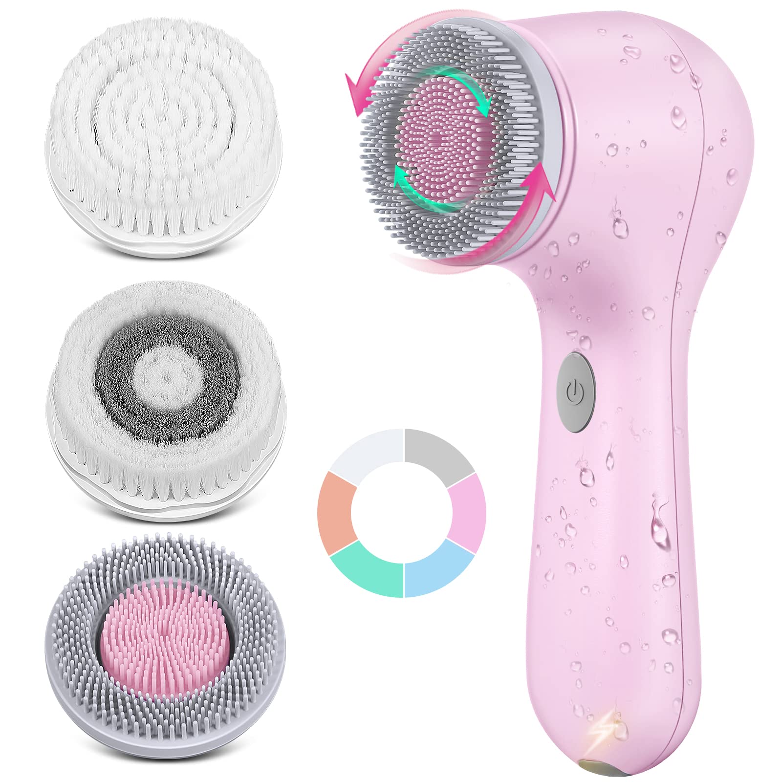 Electric Spin Scrubber, Aspiron Cordless Electric Scrubber & Pink