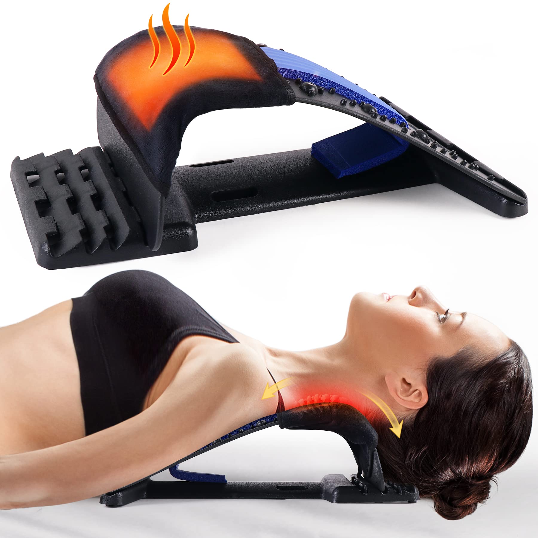 Neck Stretcher for Neck Pain Relief, Heated Cervical Traction