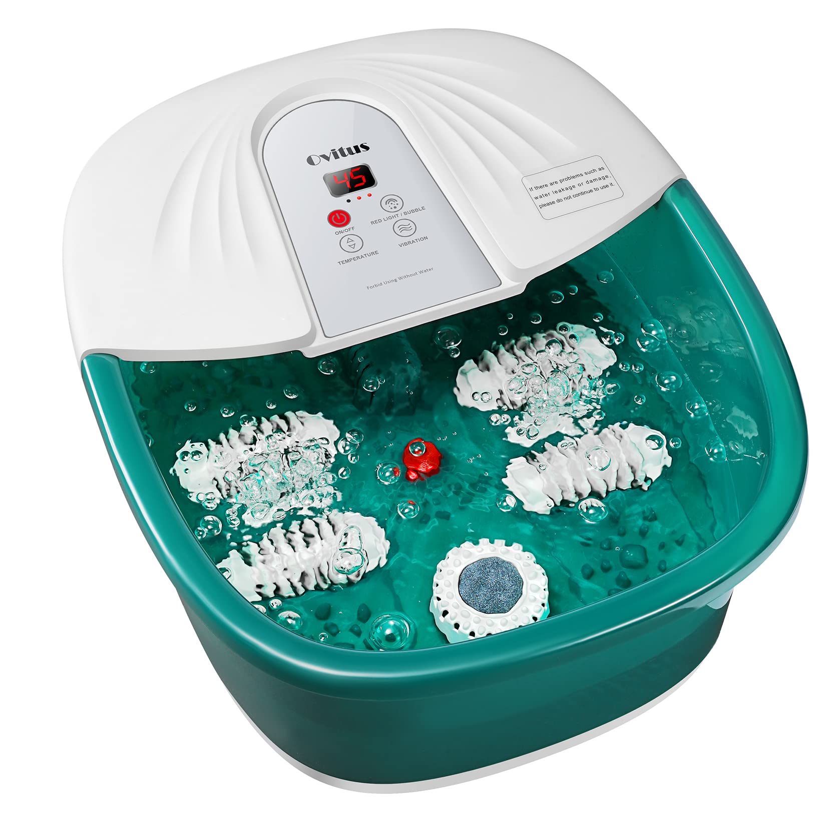 Foot Spa Massager Tub with Removable Pedicure Stone and Massage