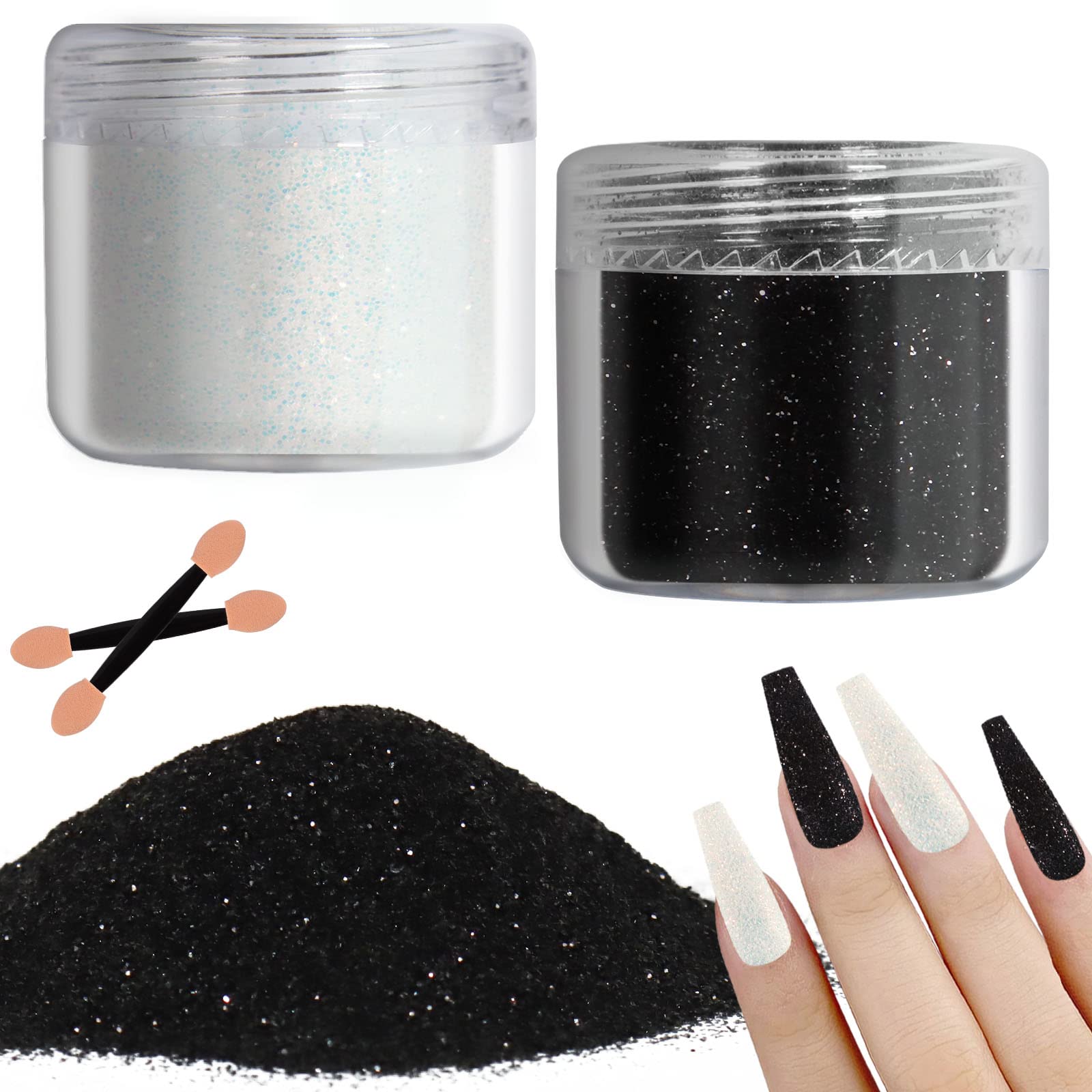 10g/Bag Shining Sugar Nail Glitter Transparent White Coating Effect Powder  Colorful Dust For Nail Art Decorations Accessories