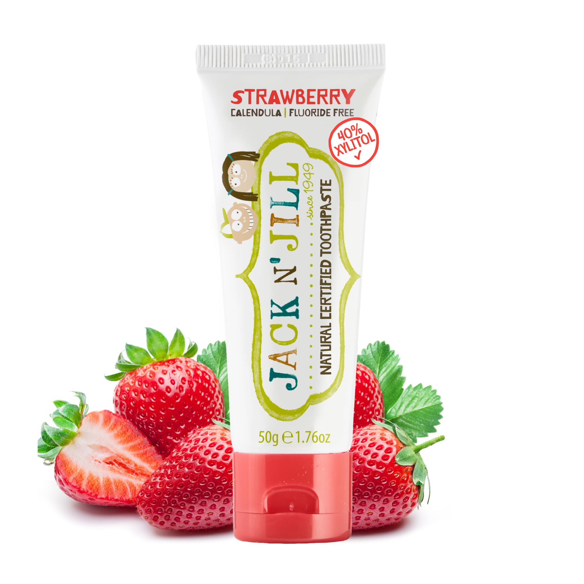 Jack N' Jill Kids Natural Toothpaste Made with Natural Ingredients Helps  Soothe Gums and Fight Tooth Decay Suitable from 6 Months Plus Strawberry  Flavour 1 x 50g Strawberry 50 g (Pack of 1)
