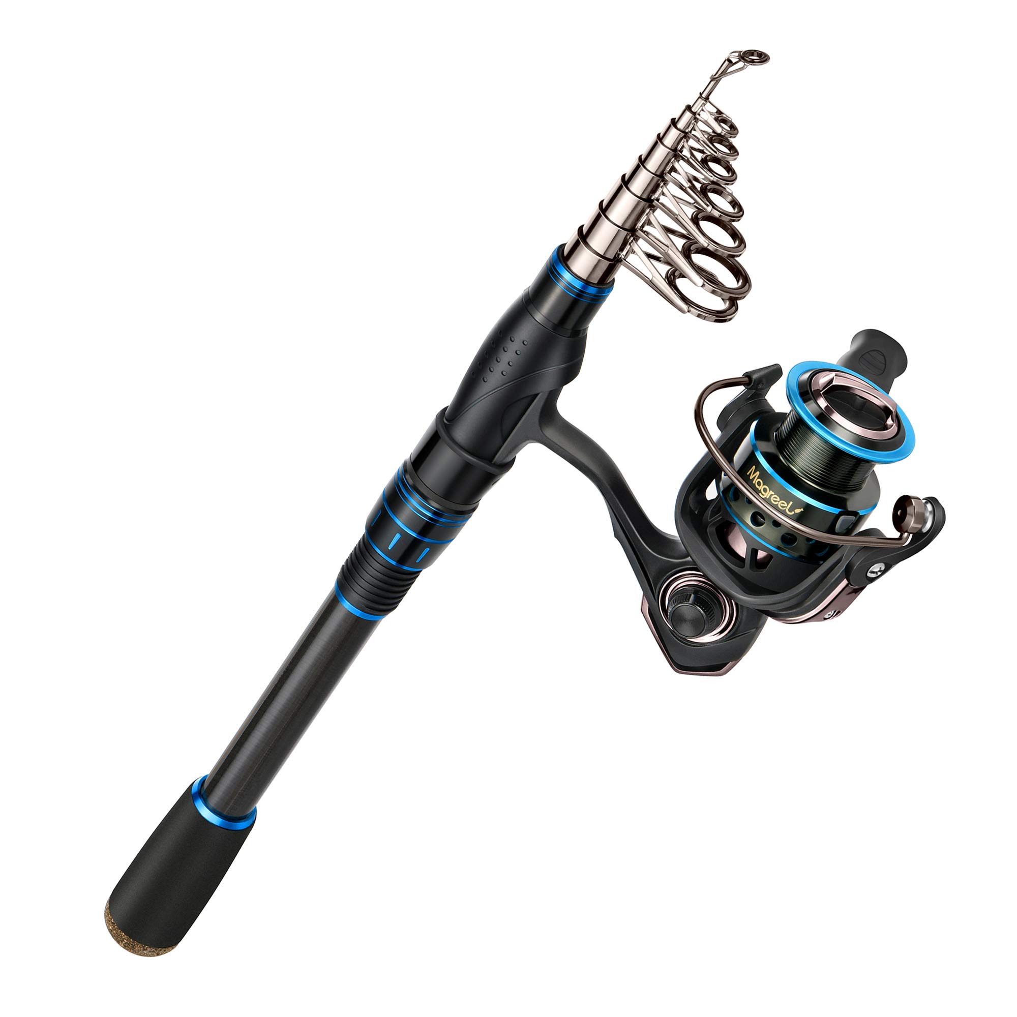 Fishing Pole Kit Lightweight Fishing Rod with Metal Fishing Reel Portable  Hand Rod and Reel Combo Telescopic for Saltwater