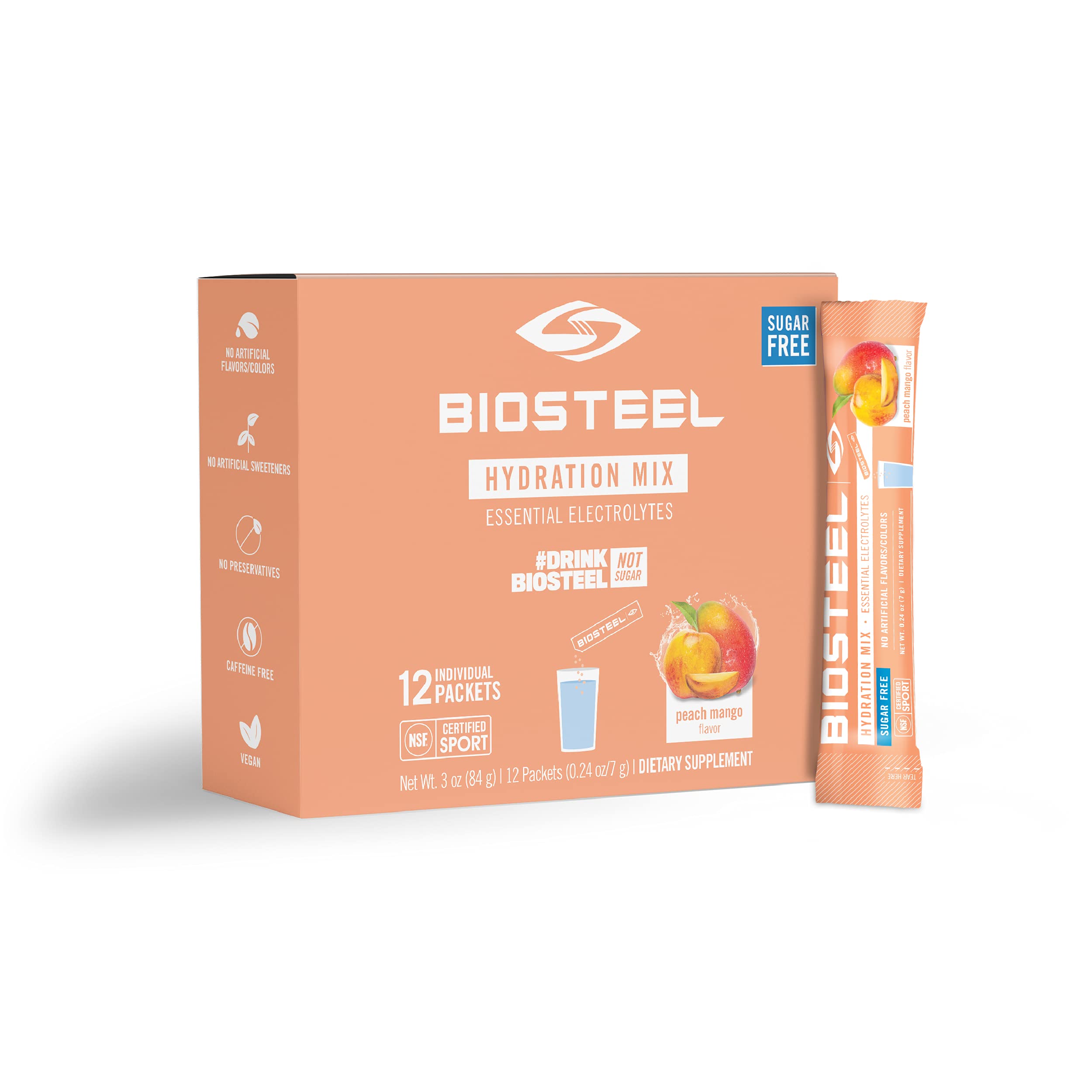 BioSteel Hydration Mix - zero sugar, Essential Electrolyte Sports Drink  Powder - Mixed Berry - 20 Servings