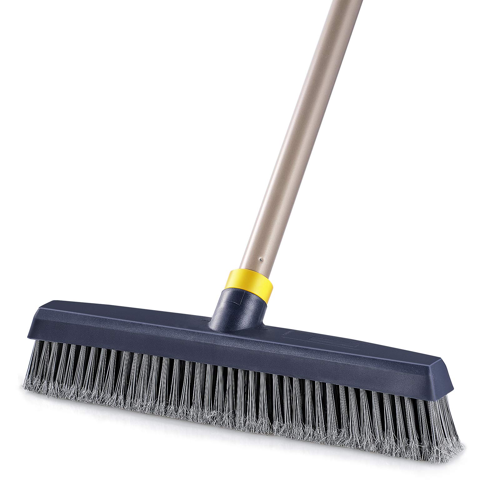 Yocada Push Broom Brush Stiff Bristles Broom Head Telescopic Heavy-Duty  Outdoor Commercial for Cleaning Bathroom