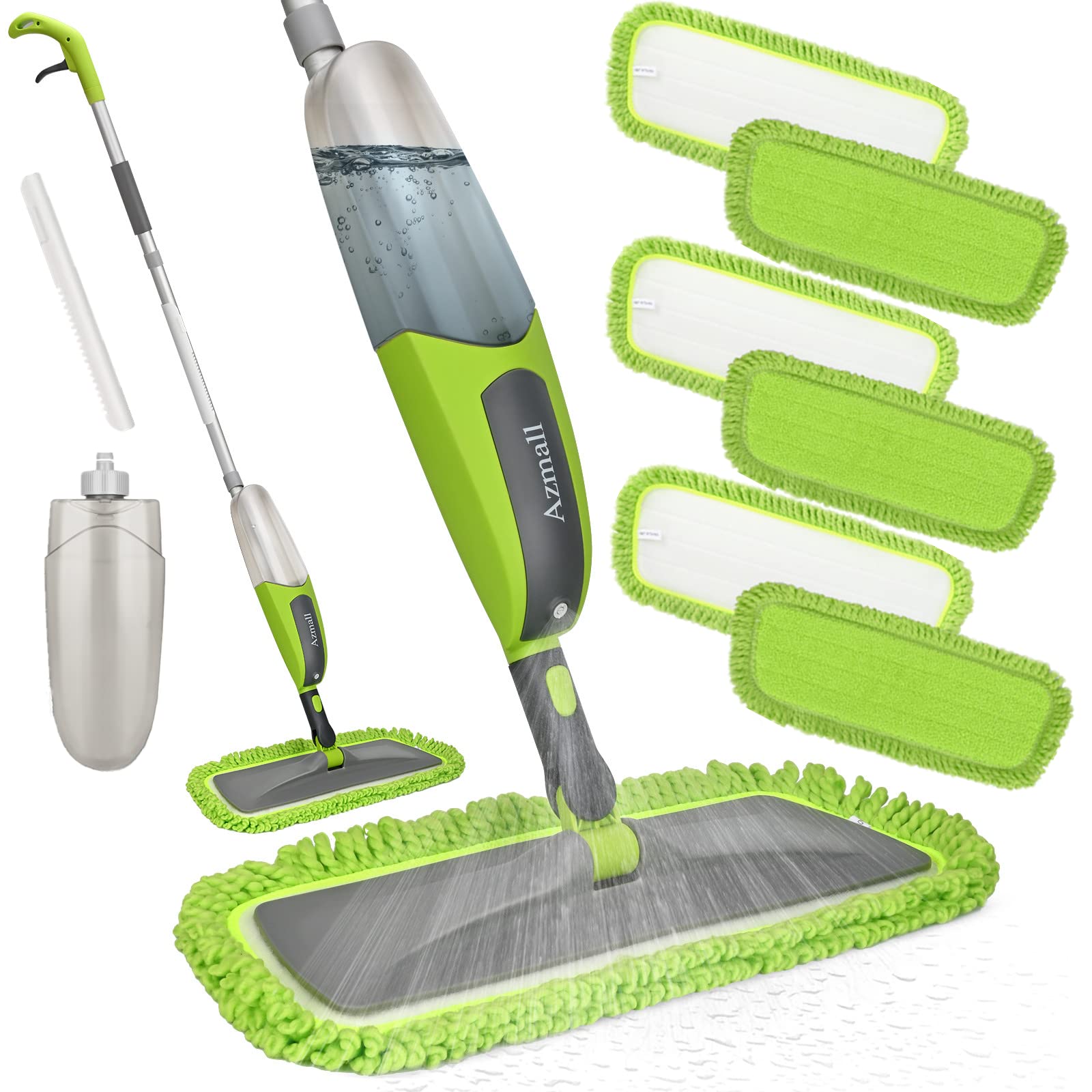 Spray Mop Sets Mops for Floor Cleaning Home or Commercial Wet Dry Mop with  400ml Refillable Bottle & 3 Microfiber Pads & 1 Scraper for hardwood