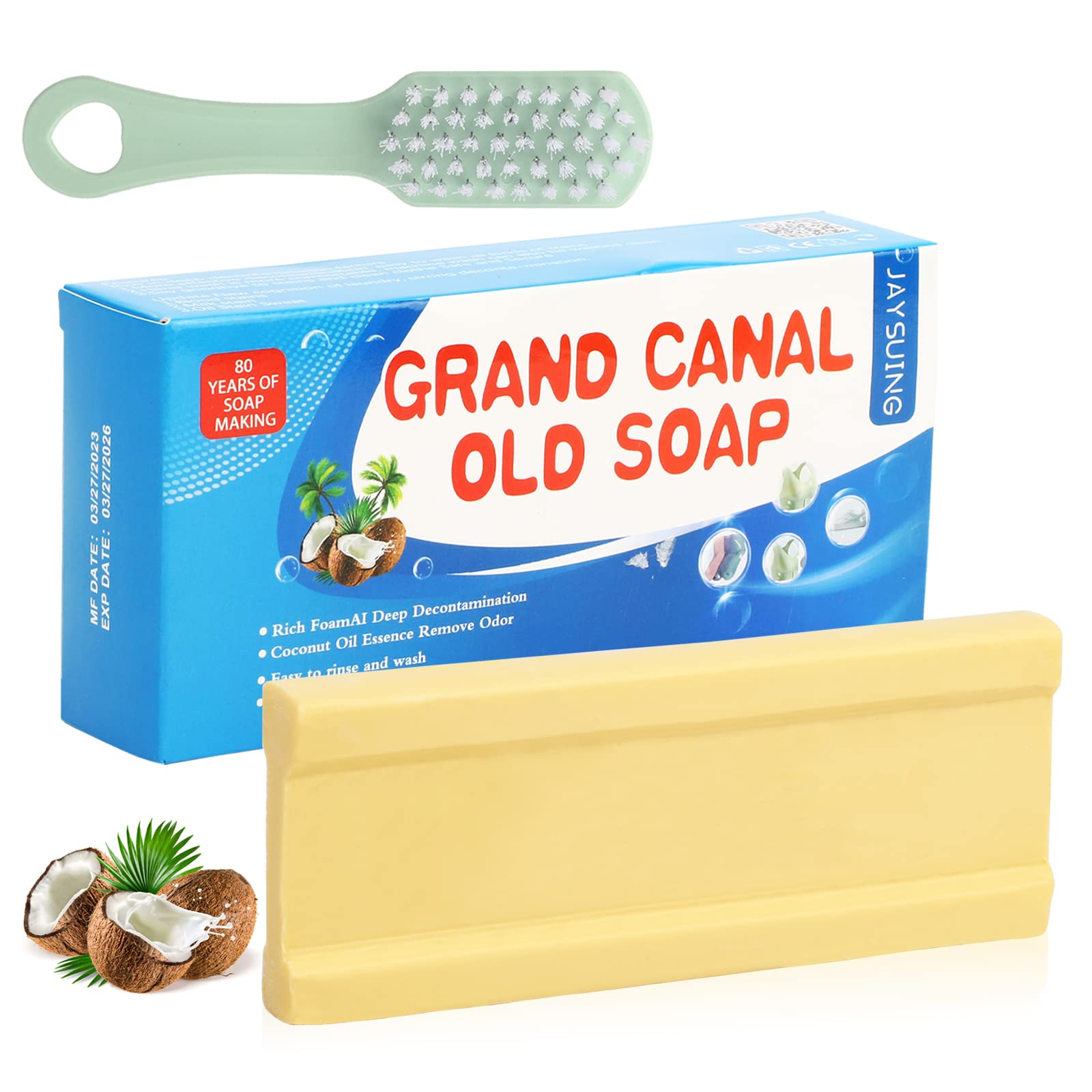 Grand Canal Soap Bar Underwear Cleaning Soap Bar Natural Laundry Soap  Remover Clean Old Soap For Deep Cleaning For Clothes