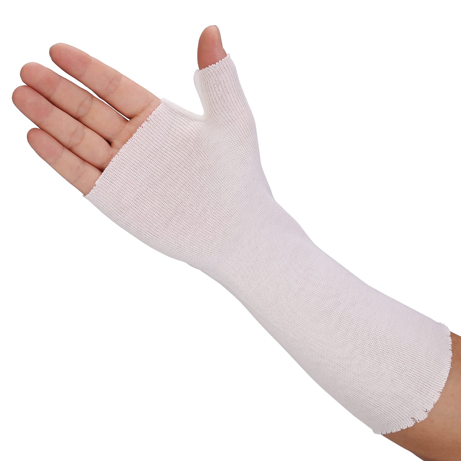 Velpeau Wrist and Thumb Spica Stockinette (Pack of 10) Comfy Arm Sock  Cotton Skin Protection Sleeve Wrist Liner and Pre-Wrap Cover for Splints  Air Casts Hand Brace(Medium) Medium (Pack of 10)