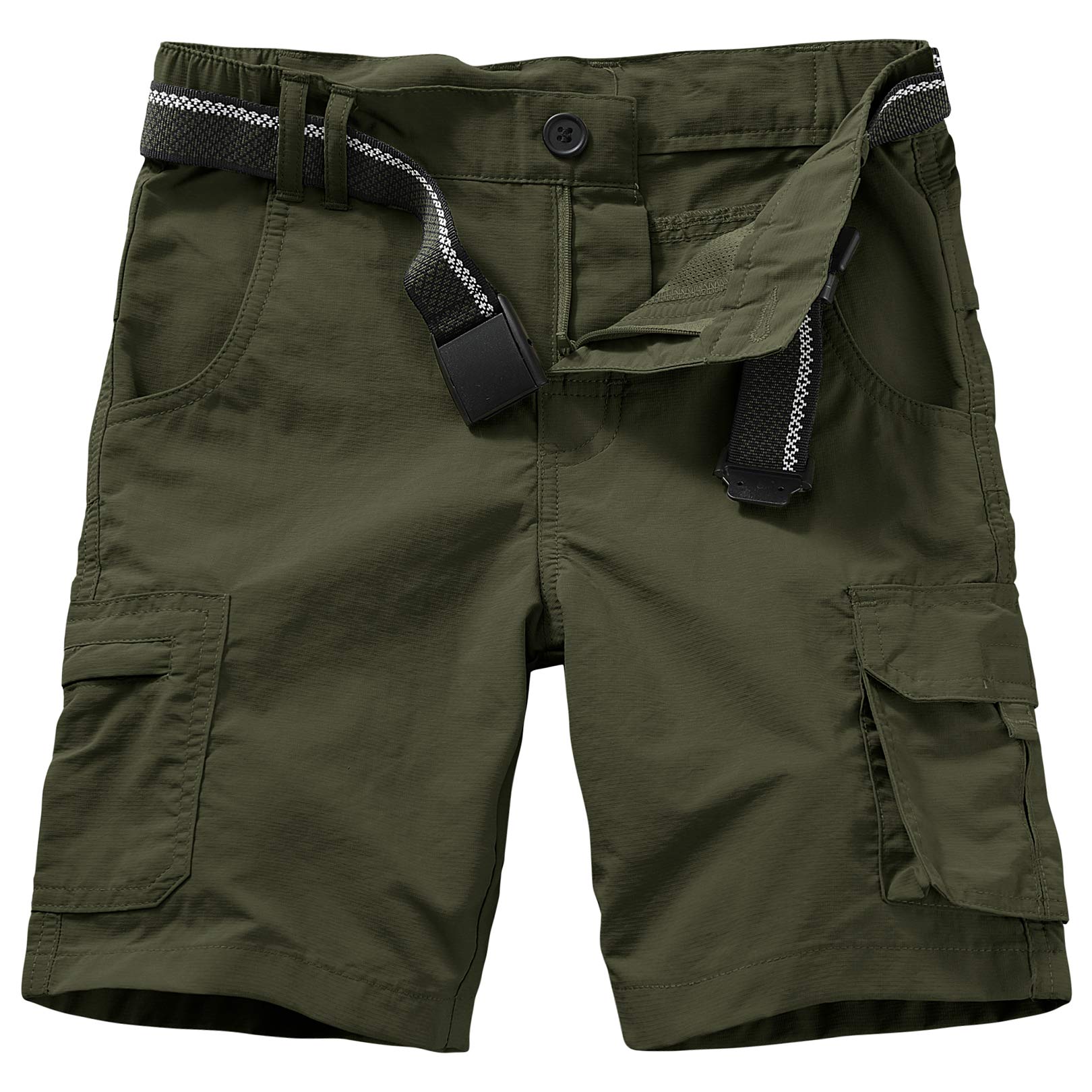 Kids Cargo Hiking Pants Boys Girls Youth Casual Lightweight Quick Dry  Waterproof Outdoor Scout Uniform Pants 1 # Army Green 12 Years