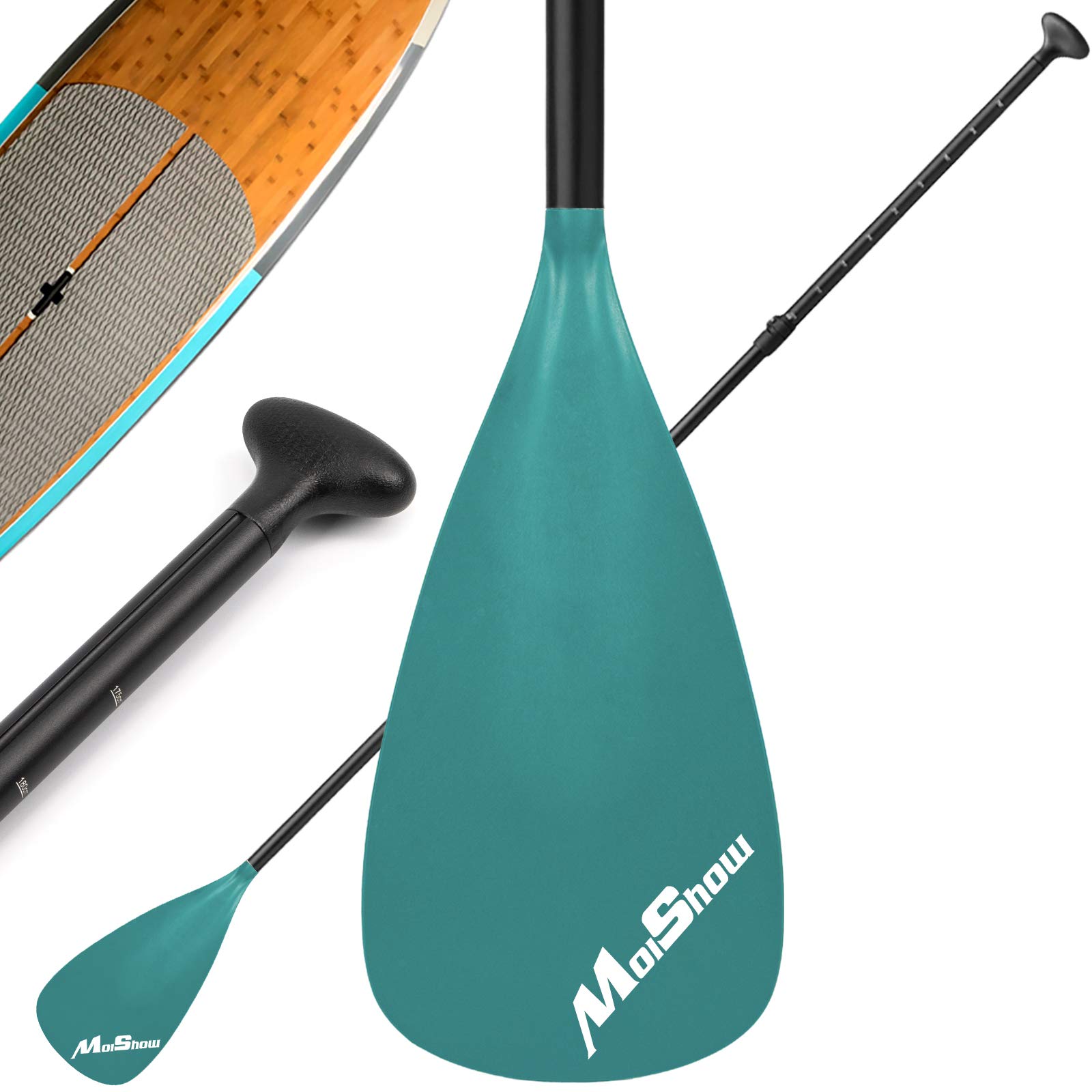 3 Pieces Adjustable Aluminium SUP Paddle Alloy Shaft Paddle Board