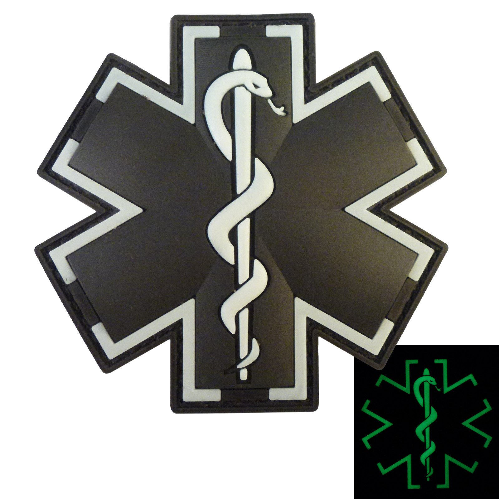 PVC EMT Patch, Paramedic Emergency Medical Technician Morale Tactical Patch, Applique Attachment Fastener Hook & Loop on Tactical Hat Bags Jackets