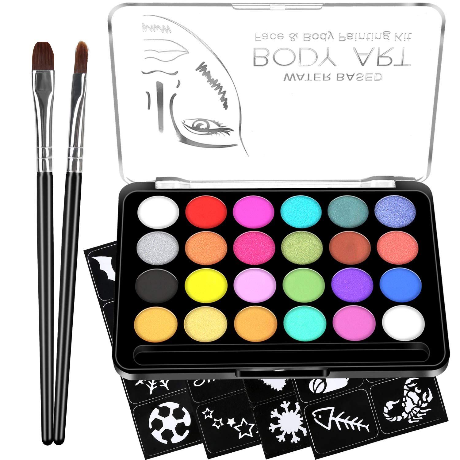 Water Soluble Body Face Painting Kit Professional Facepaint Makeup