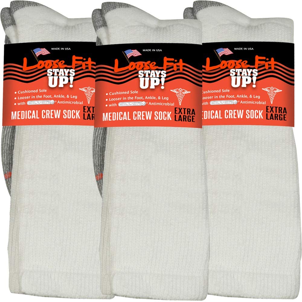 Women's 3 Pack Sensitive Feet Quarter Crew Socks - White