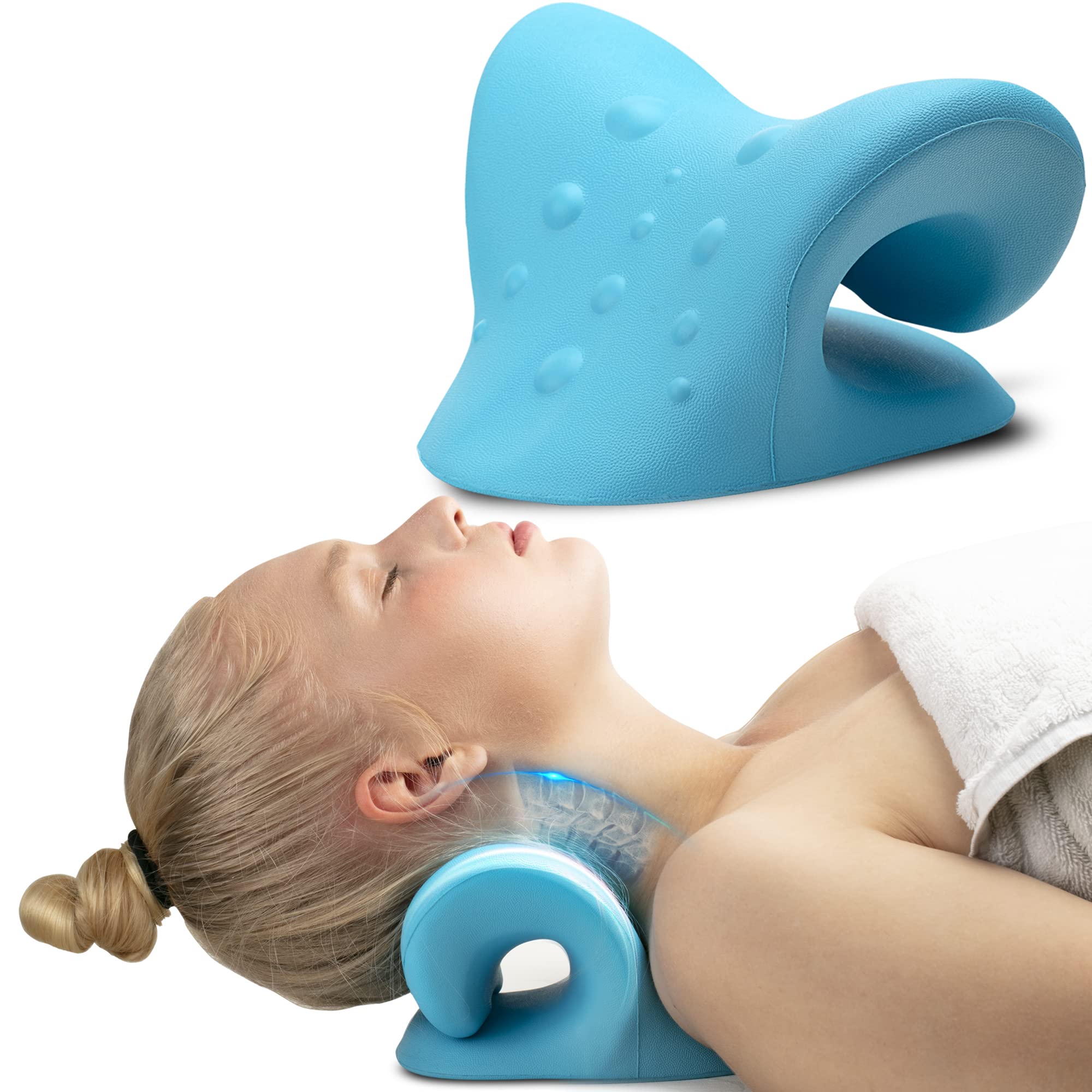 RESTCLOUD Neck Stretcher for Neck Pain Relief, Upper Back and Shoulder  Relaxer for Muscle Relax and Spine Alignment, Cervical Traction Device,  neck stretcher