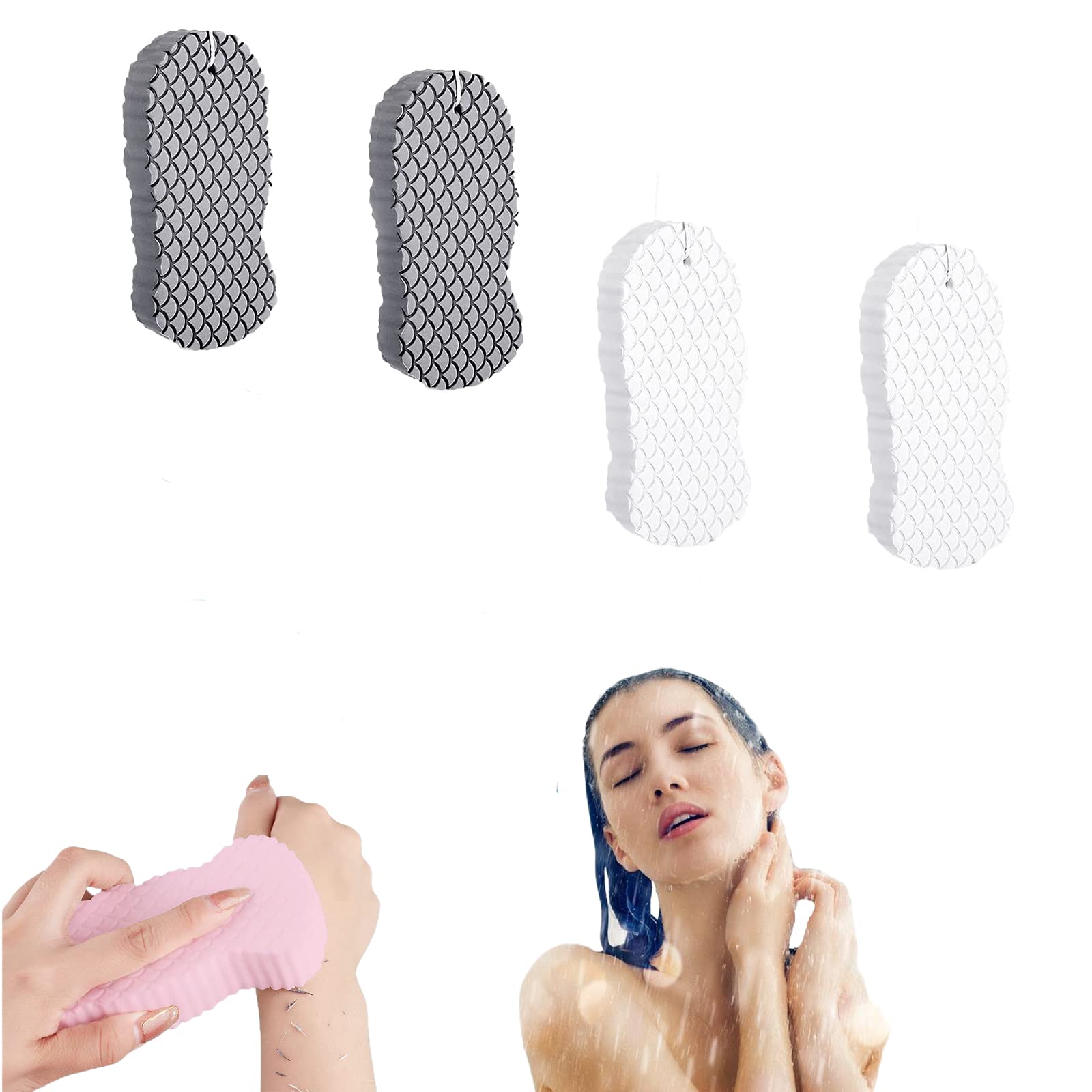 4Pcs Fitmedify Skin Sponge 2023 New Double Sided Magic Exfoliating Bath  Sponge SuperPeeler Remove Calluses and Dead Skin Dead Skin Remover for  Adults Children (Mix)