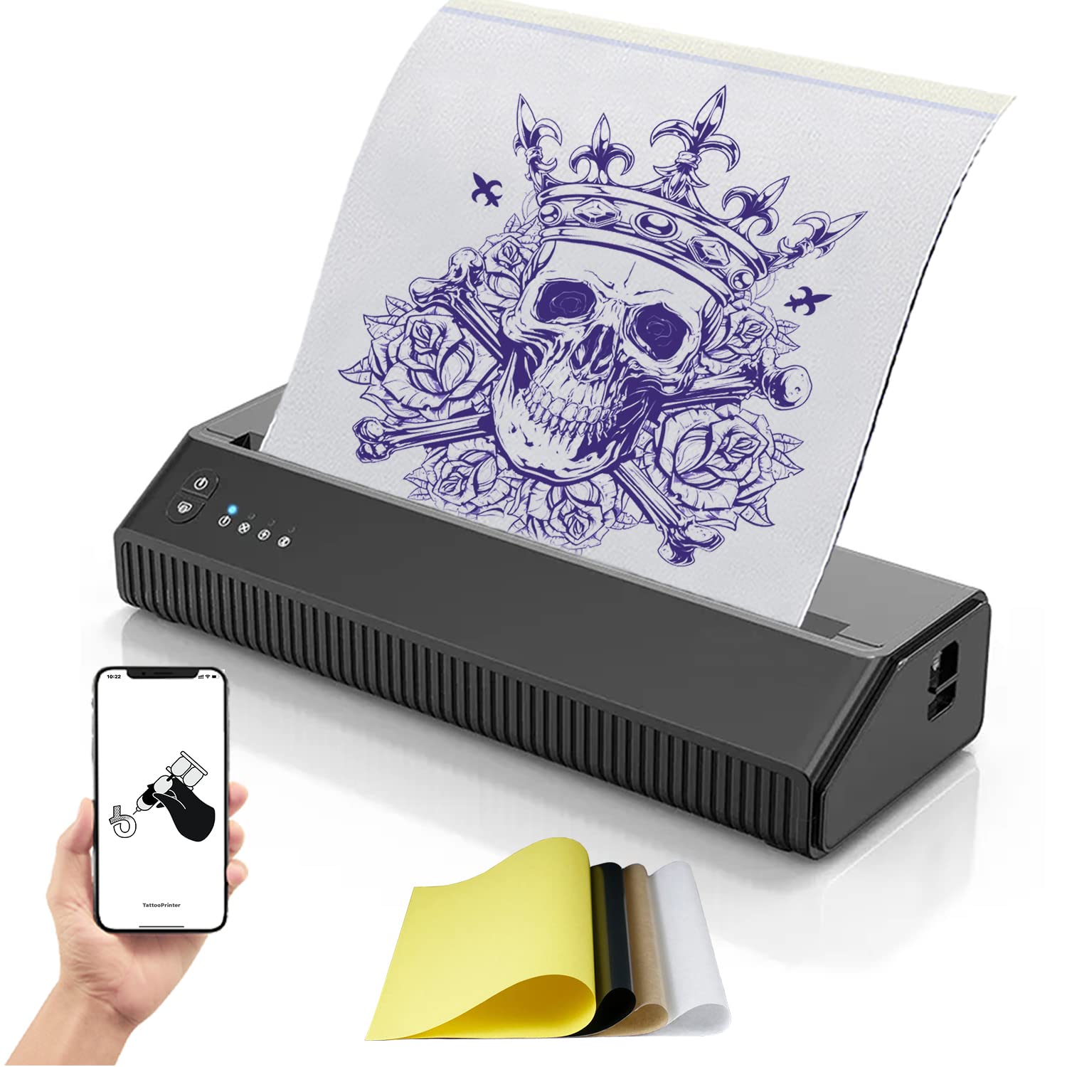 Cordless Tattoo Transfer Printer Portable Machine Clear Transfer