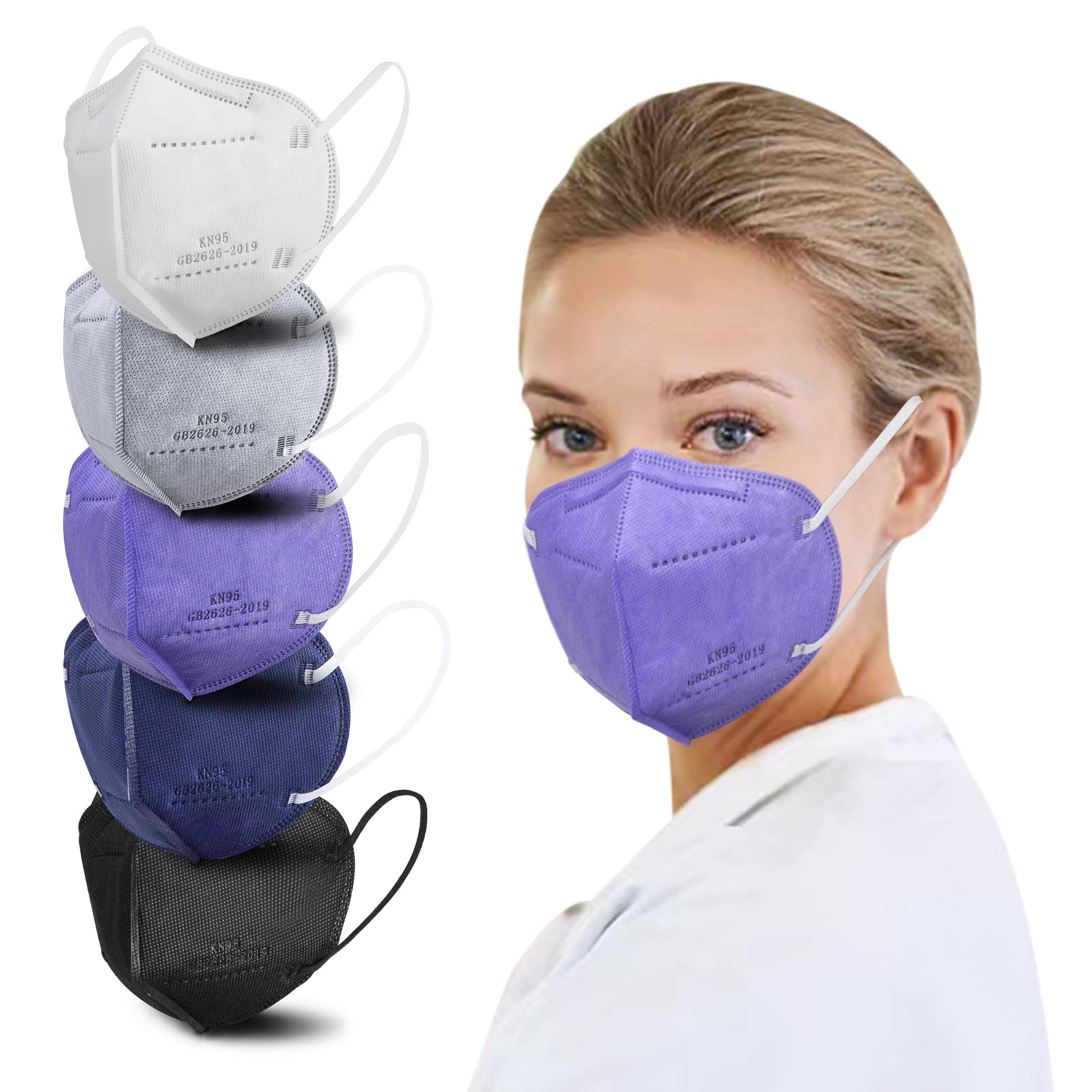  Borje Disposable Face Mask, 100 PCS Black Masks, 3 Ply