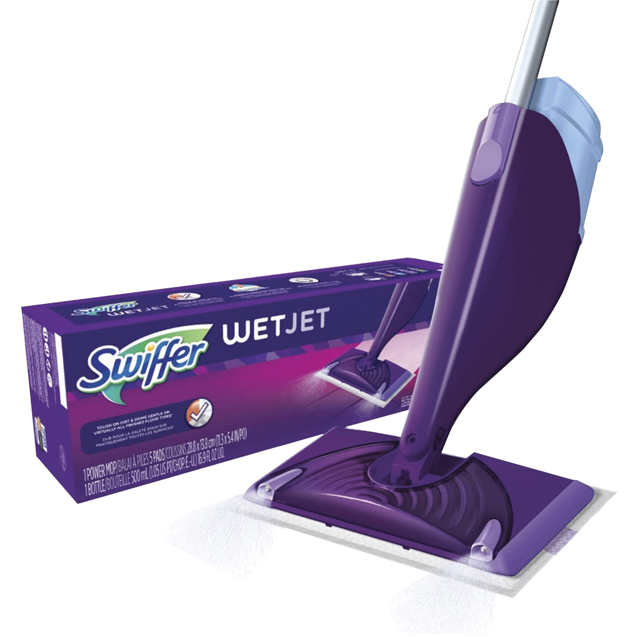  Swiffer WetJet Starter Kit, Includes: 1 Power Mop, 5