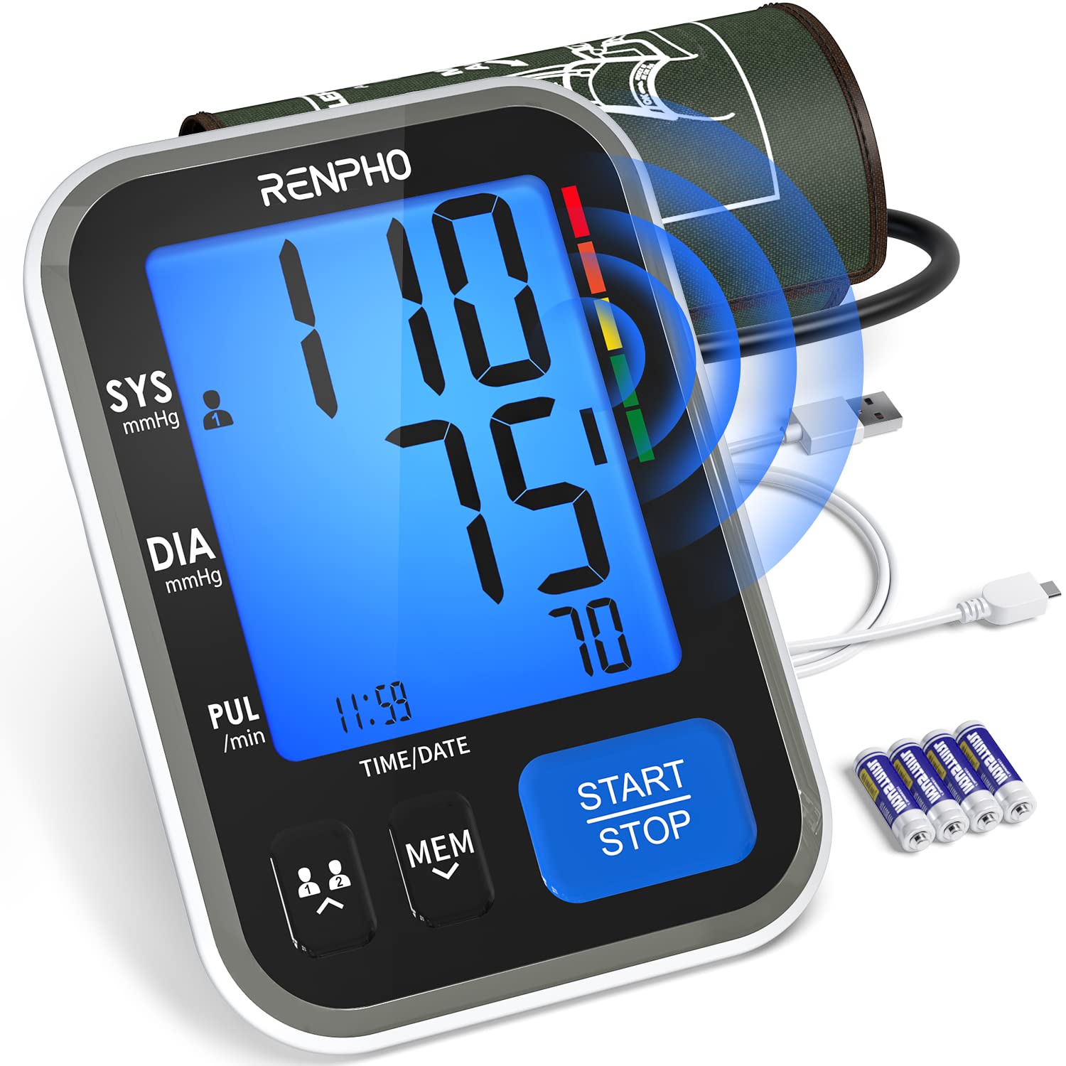SmartHeart Talking Blood Pressure Arm Monitor