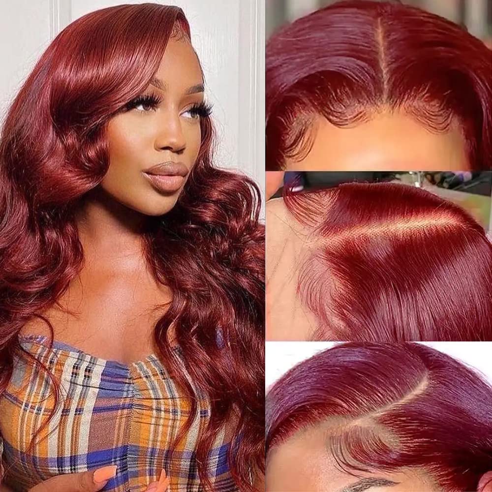 Glueless Ginger Wigs 13x4 HD Lace Front Wig Body Wave Human Hair