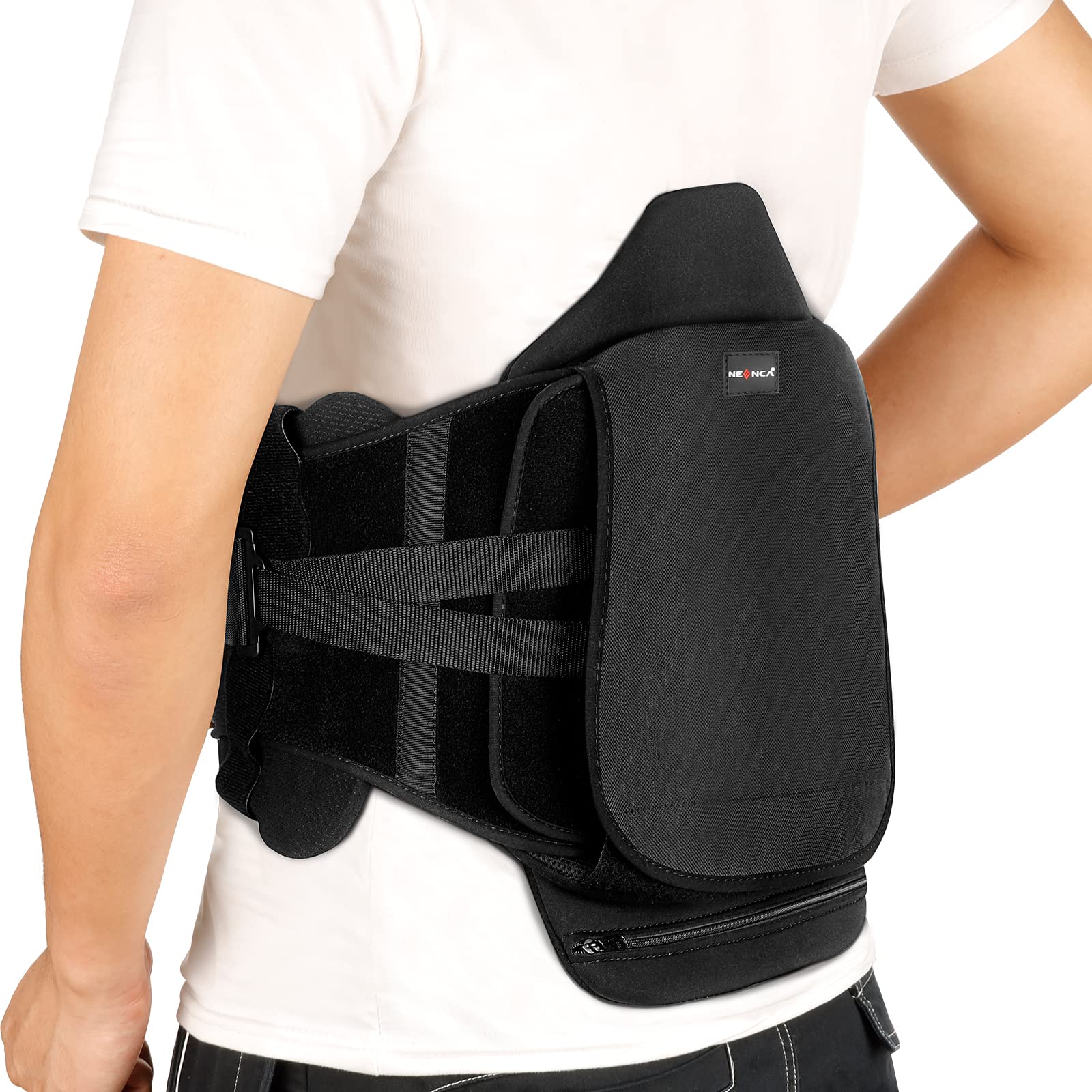 NEENCA Back Support Brace, Adjustable Lumbar Support for Pain Relief of  Back/Lumbar/Waist, Waist Wrap with Spring Stabilizers for Injury, Herniated