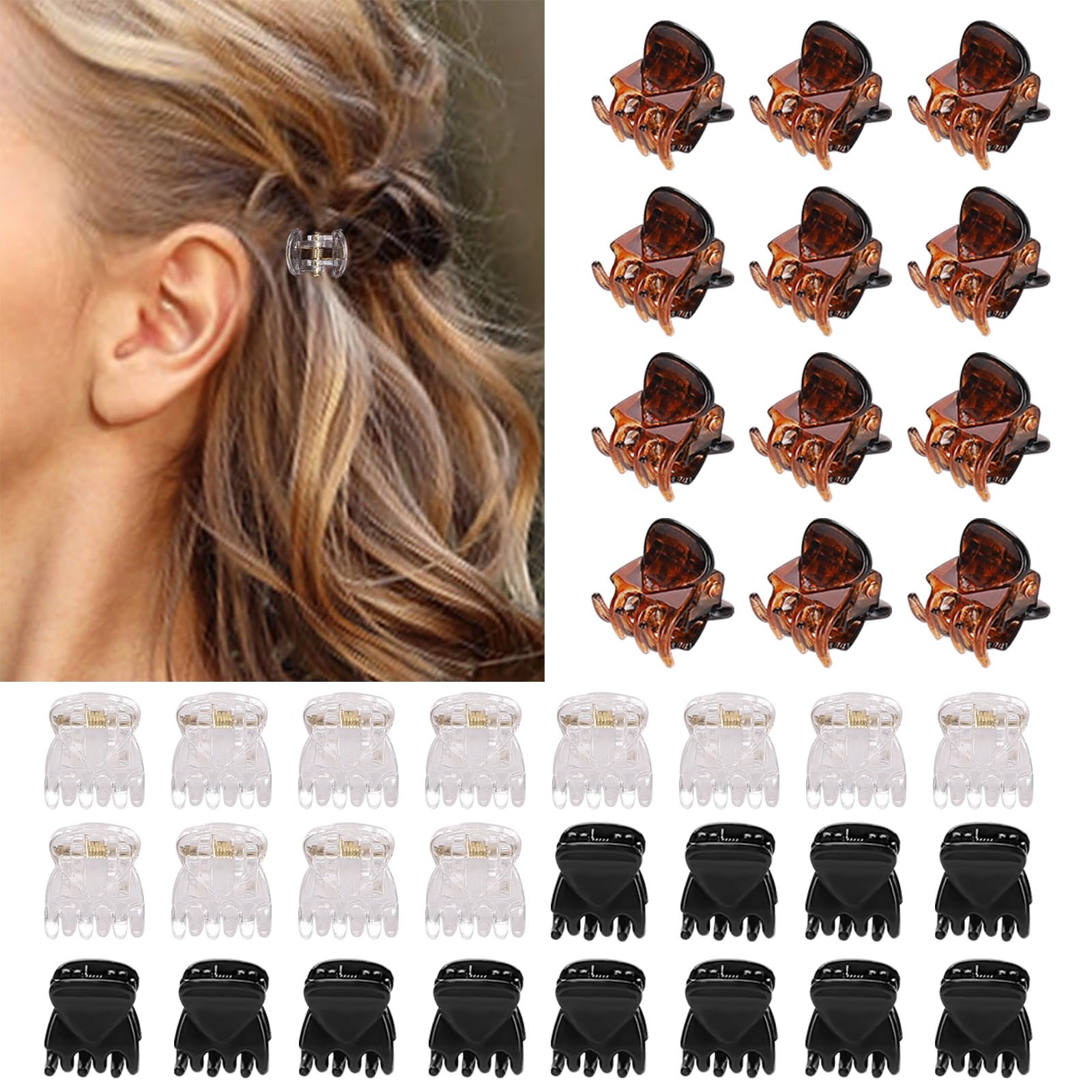 Bakores 24 PCS Mini Flower Hair Clips Cute Multicolor Small Hair Claw Clips  Artificial Crystal Pearl Hairpins Sweet Bangs Decorative Clips for Women  Girls Hair Accessories