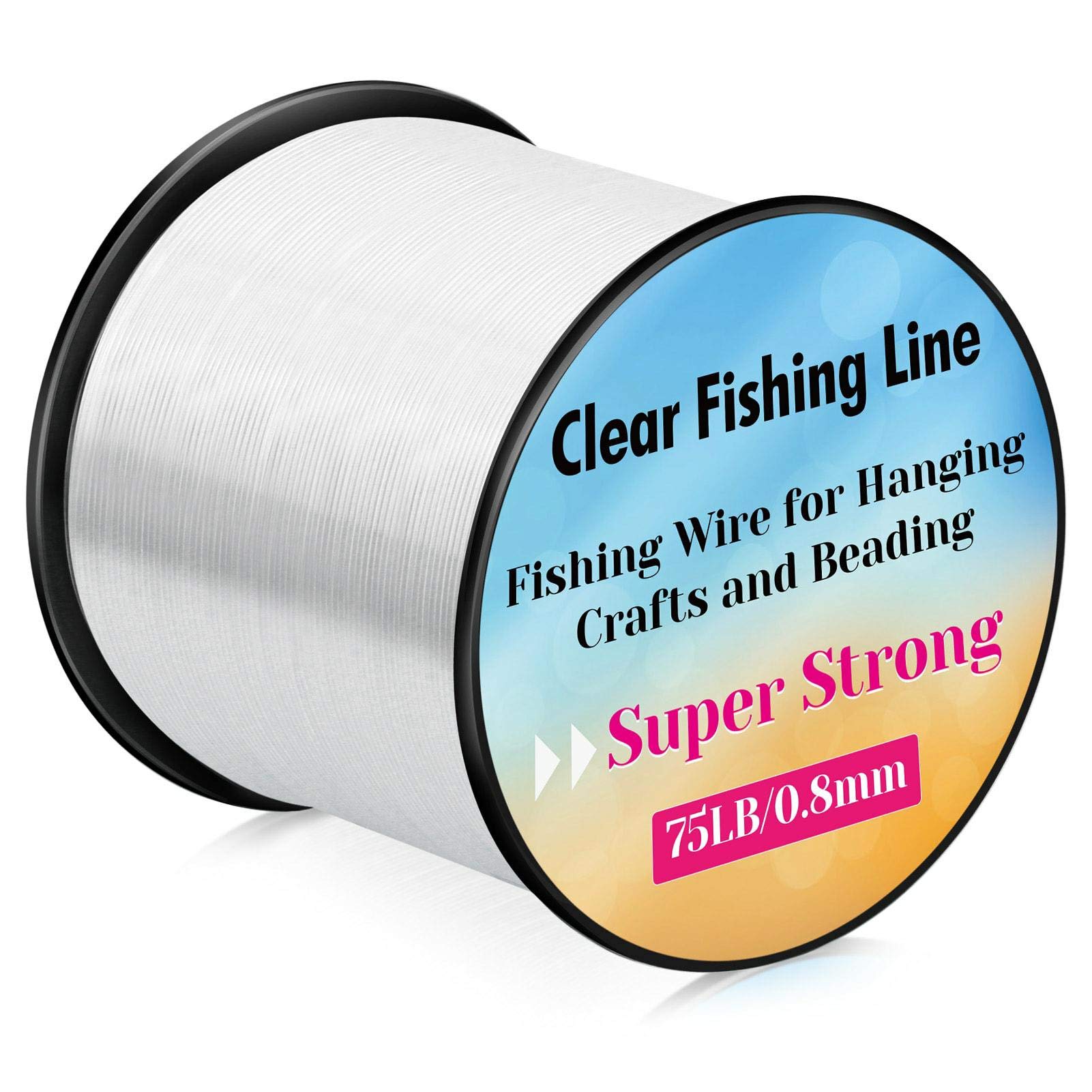 Strong Fishing Line Clear, Acejoz Thick Fishing Wire 0.8mm Invisible  Hanging Wire Heavy Duty Monofilament