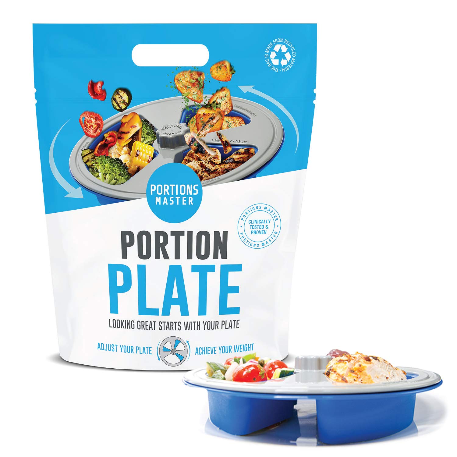 Portions Master All in One Plate, Diet Weight Loss Aid