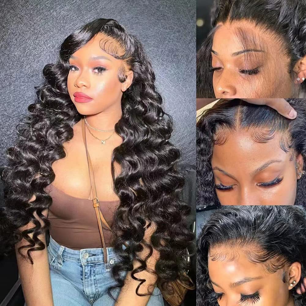 Loose Wave Lace Frontal Wig 13x4 Lace Front Wigs Human Hair Loose