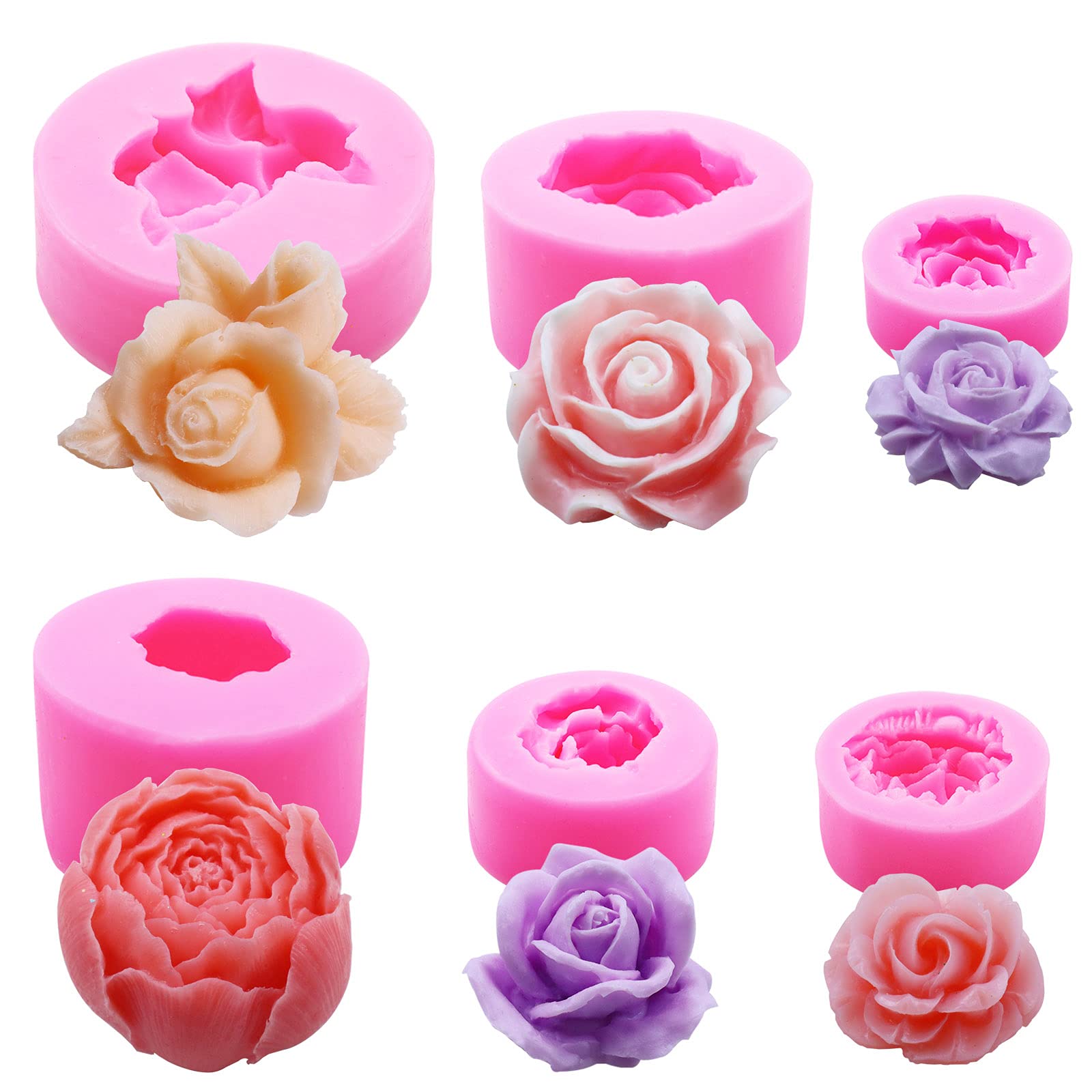Extra Large 3d Rose Silicone Mold for Soap. Flower Silicone Mold