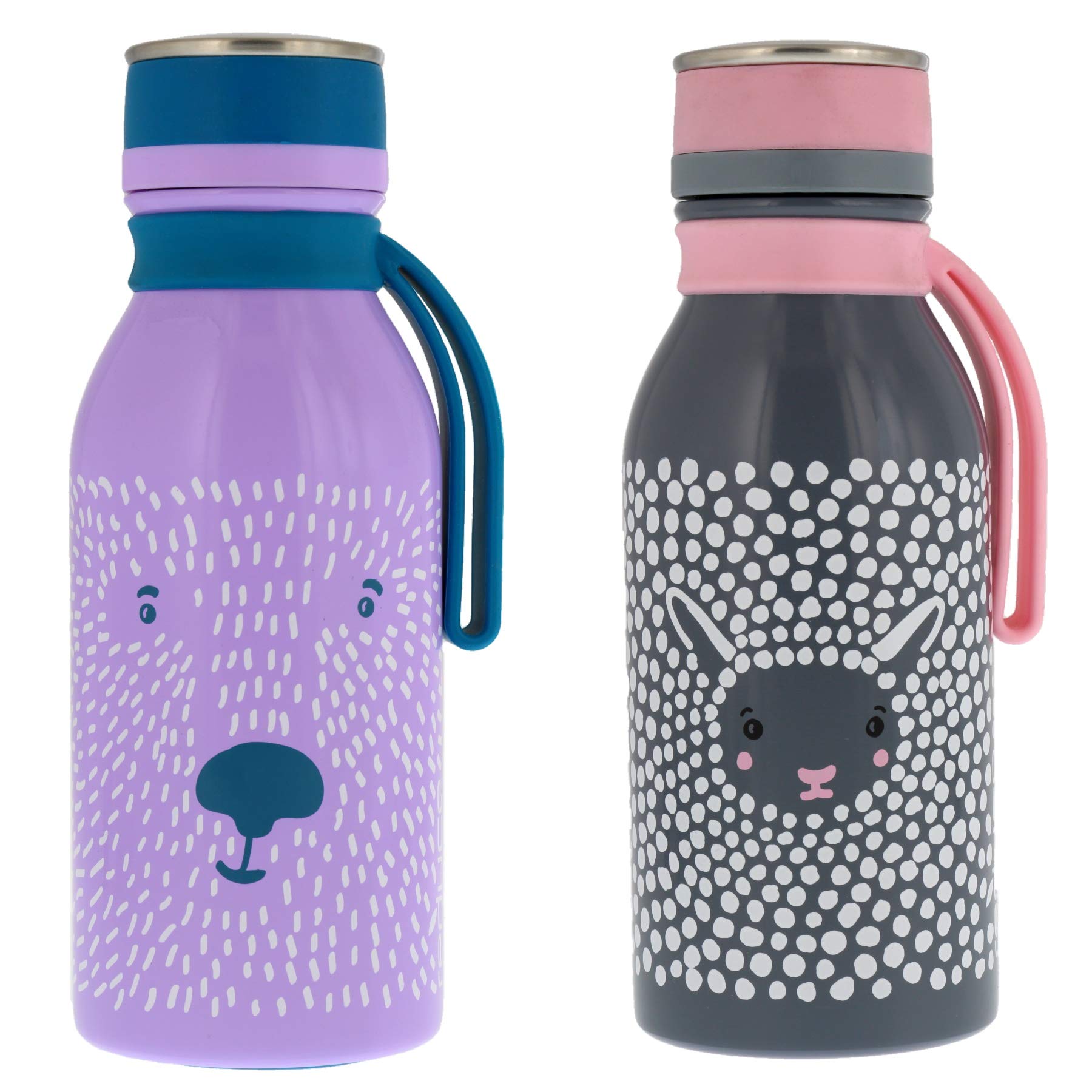 reduce Stainless Steel Hydro Pro Kids Water Bottle 14oz - Vacuum Insulated  Leak Proof Water Bottle for Kids - Great for On the Go and Lunchboxes -  Furry Friends Design Purple Bear