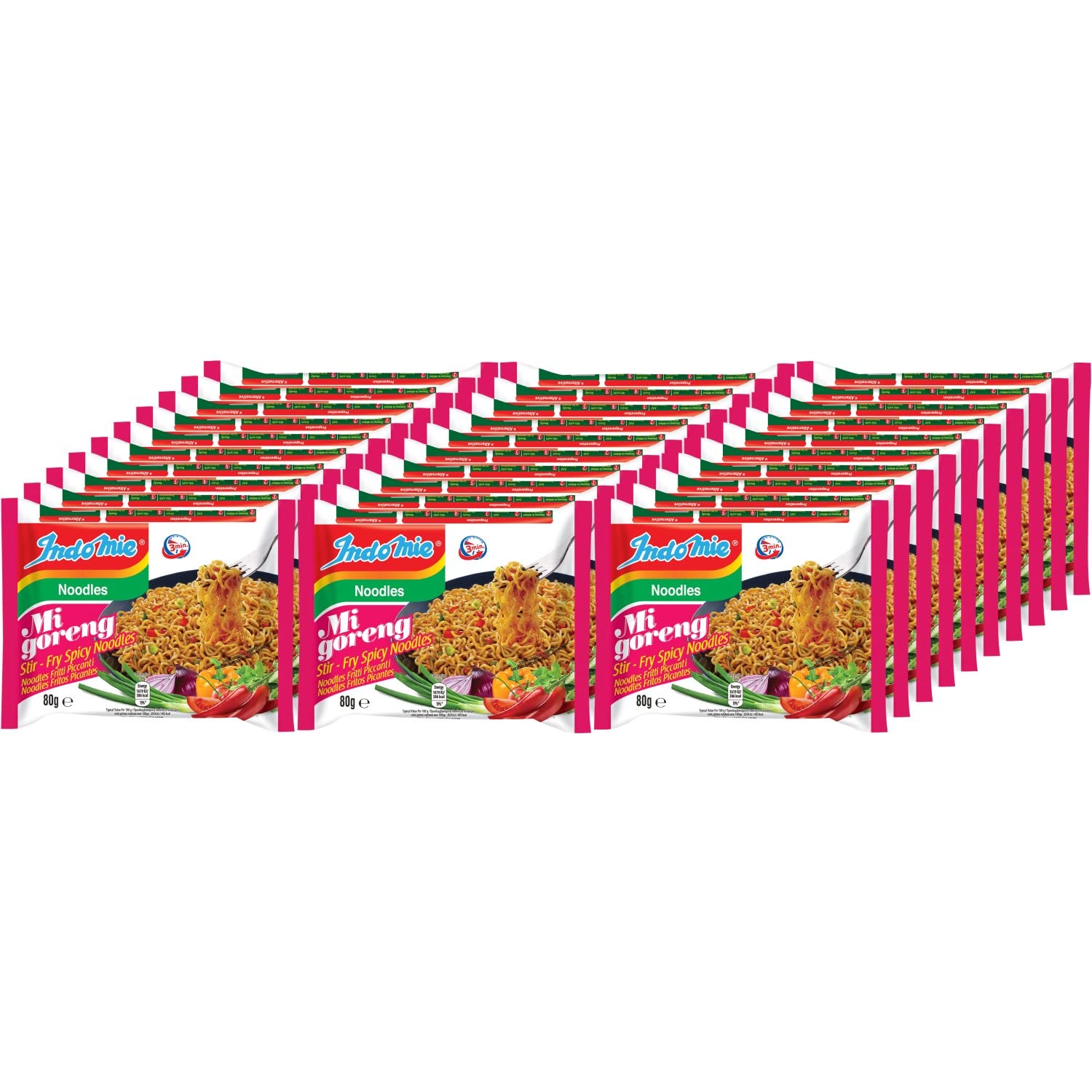 30 Pack =1 Box] INDOMIE Mi Goreng Instant Stir Fried Noodles