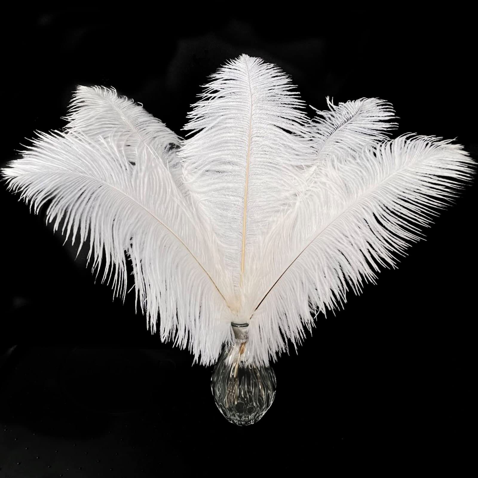 10 pcs 35-40cm/14-16inch Wedding Ostrich Feathers Crafts White Large DIY  Plume