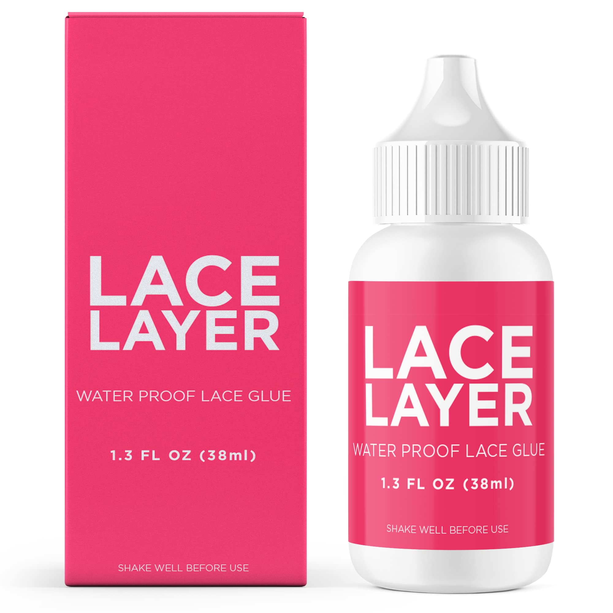 Lace Layer Lace Wig Adhesive - 1.3oz - Invisible Bonding Glue for Lace Wigs Frontals and Closures Waterproof Lace Frontal Glue (Strong Hold)