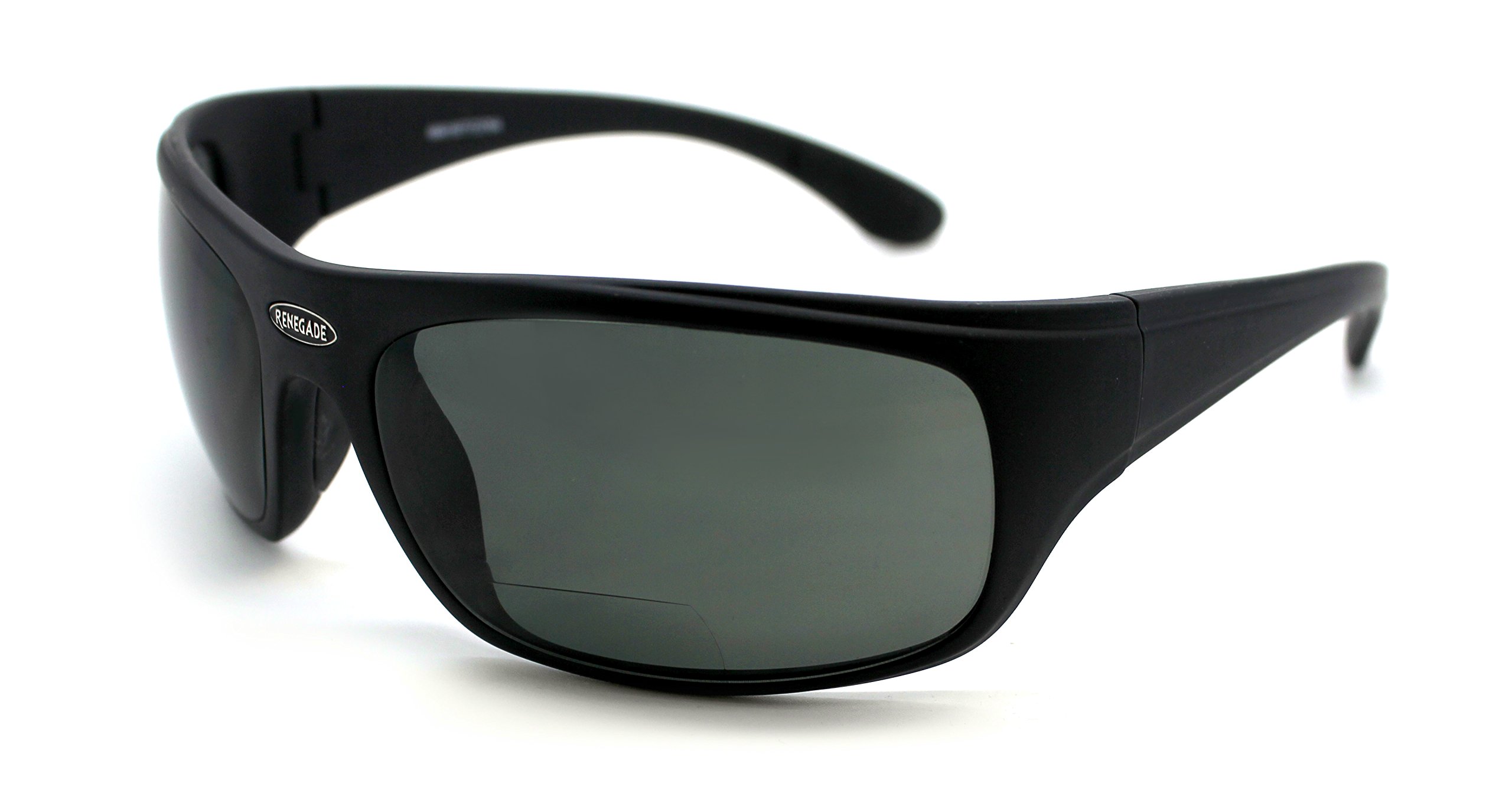  Renegade Patented Bifocal Polarized Reader Full Rim Mens  Fishing Sunglasses 100% UV Protection