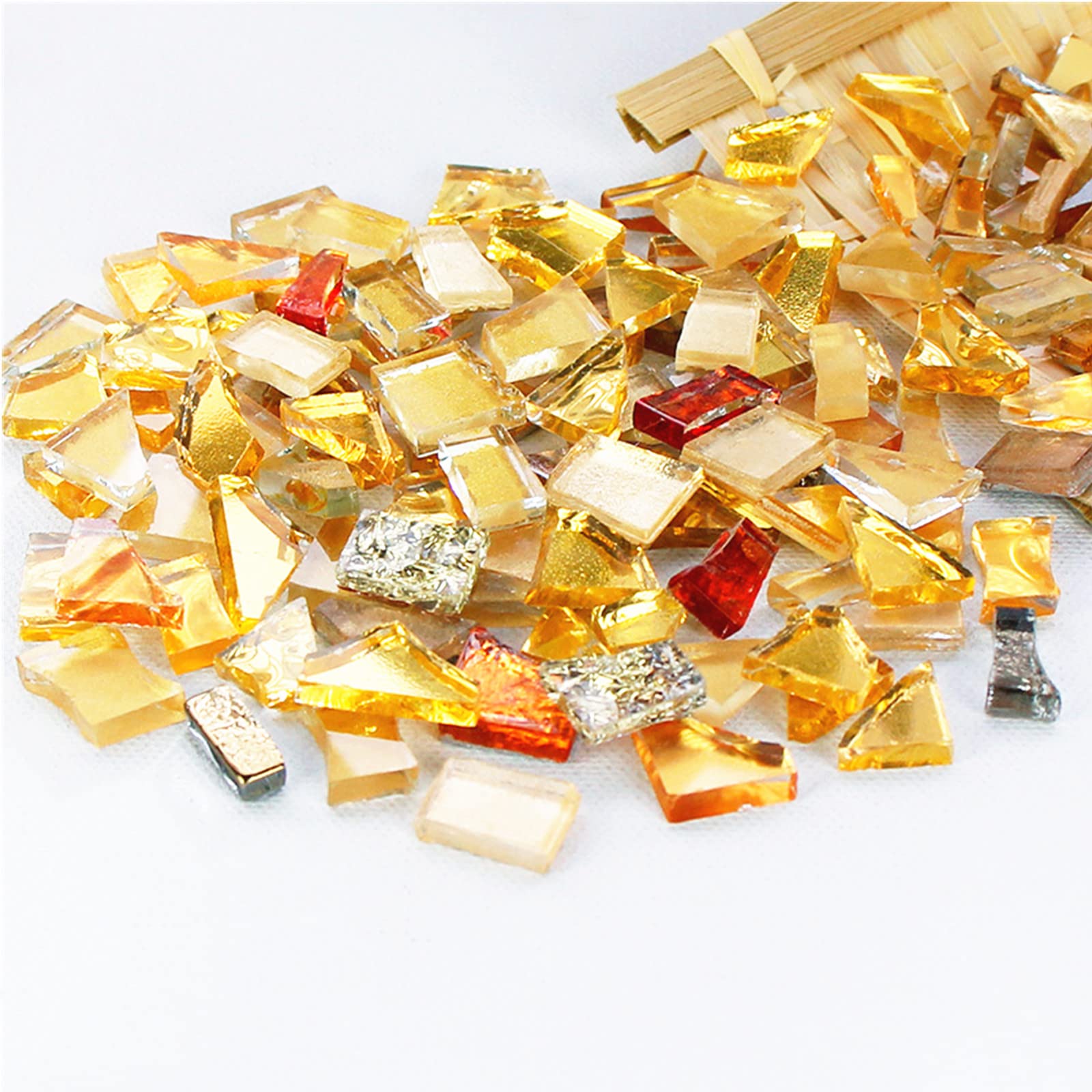 1.1lb Irregular Crystal Mosaic Tiles,Small Mosaic Tile DIY Hobbies Children  Handmade Crystal Craft for Crafts Bulk DIY Picture Frames Handmade Jewelry