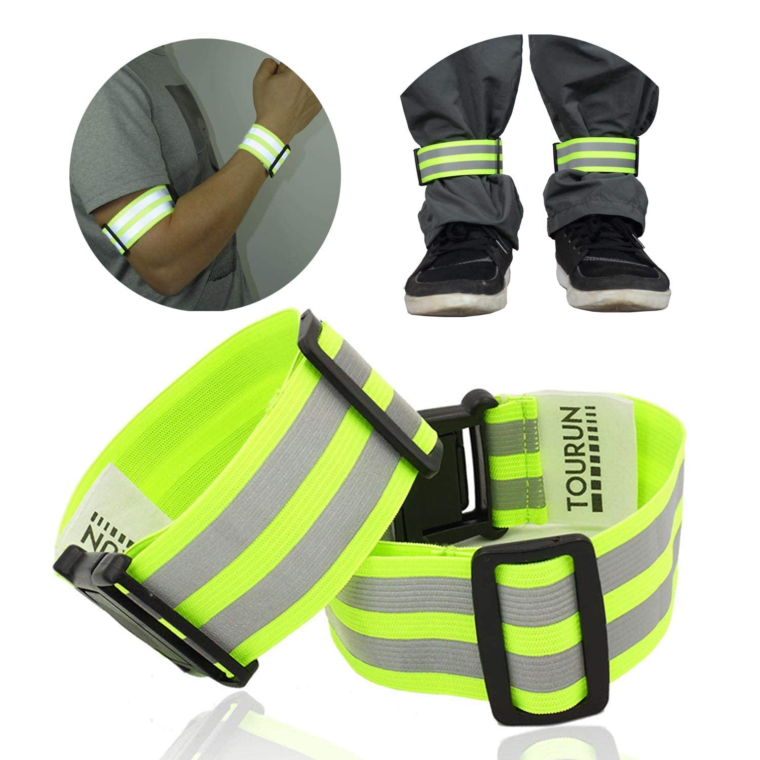 2 Work Boot Straps Pant Clips + 2 Adjustable Leg Strap Ankle Strap