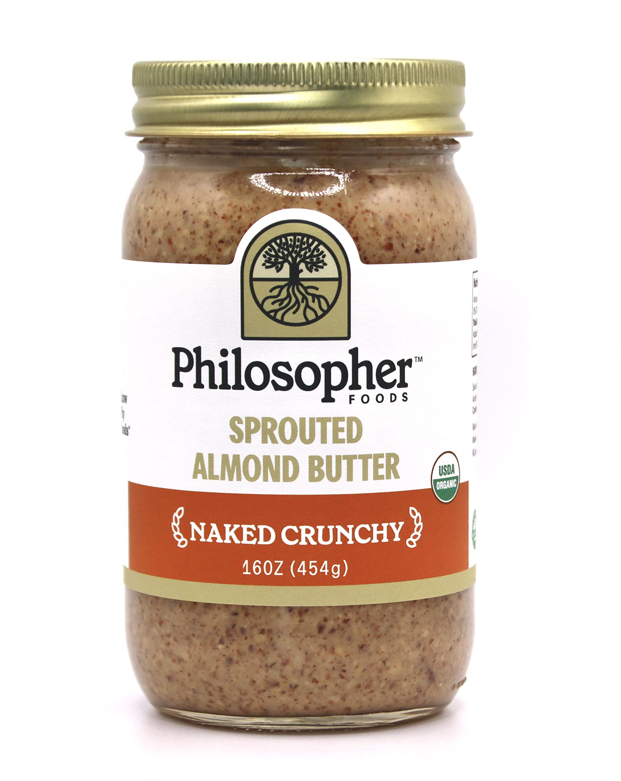 Organic Sprouted Almond Butter: Naked Crunchy by Philosopher Foods