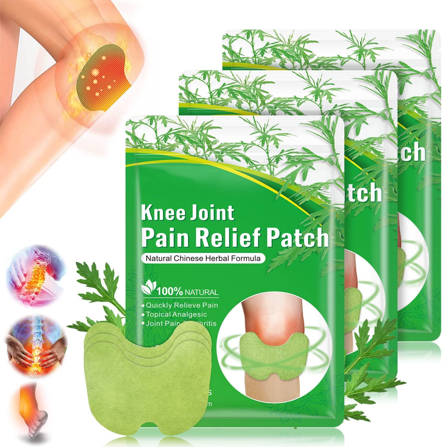 12PC Flexiknee Natural Knee Pain Patches Flexiknee Joint Pain