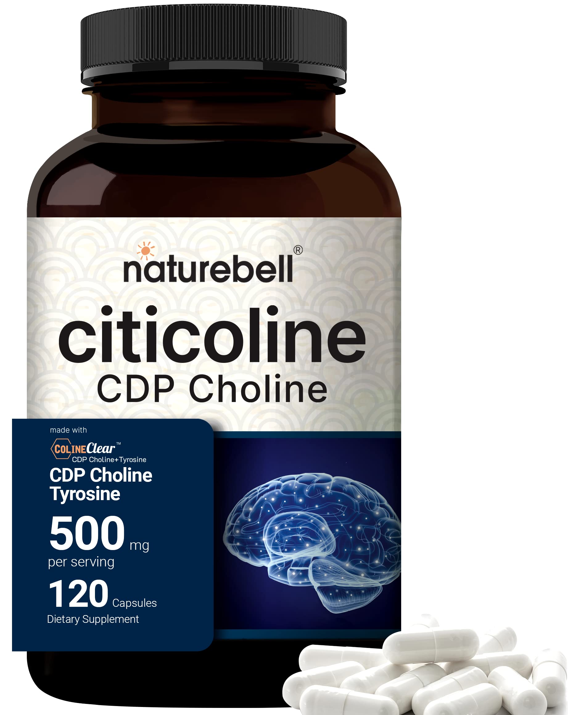 NatureBell Citicoline Supplements, CDP Choline, Citicoline 500mg Plus