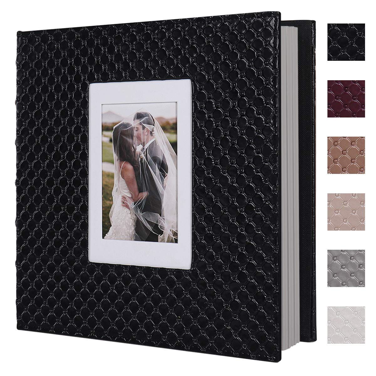 Leather photo Album Self Adhesive Pages, Handamde Leather Scrapbook Photo  Album, Wedding Family Album, Holds 3x5, 4x6, 5x7, 6x8 Photos - Coffee