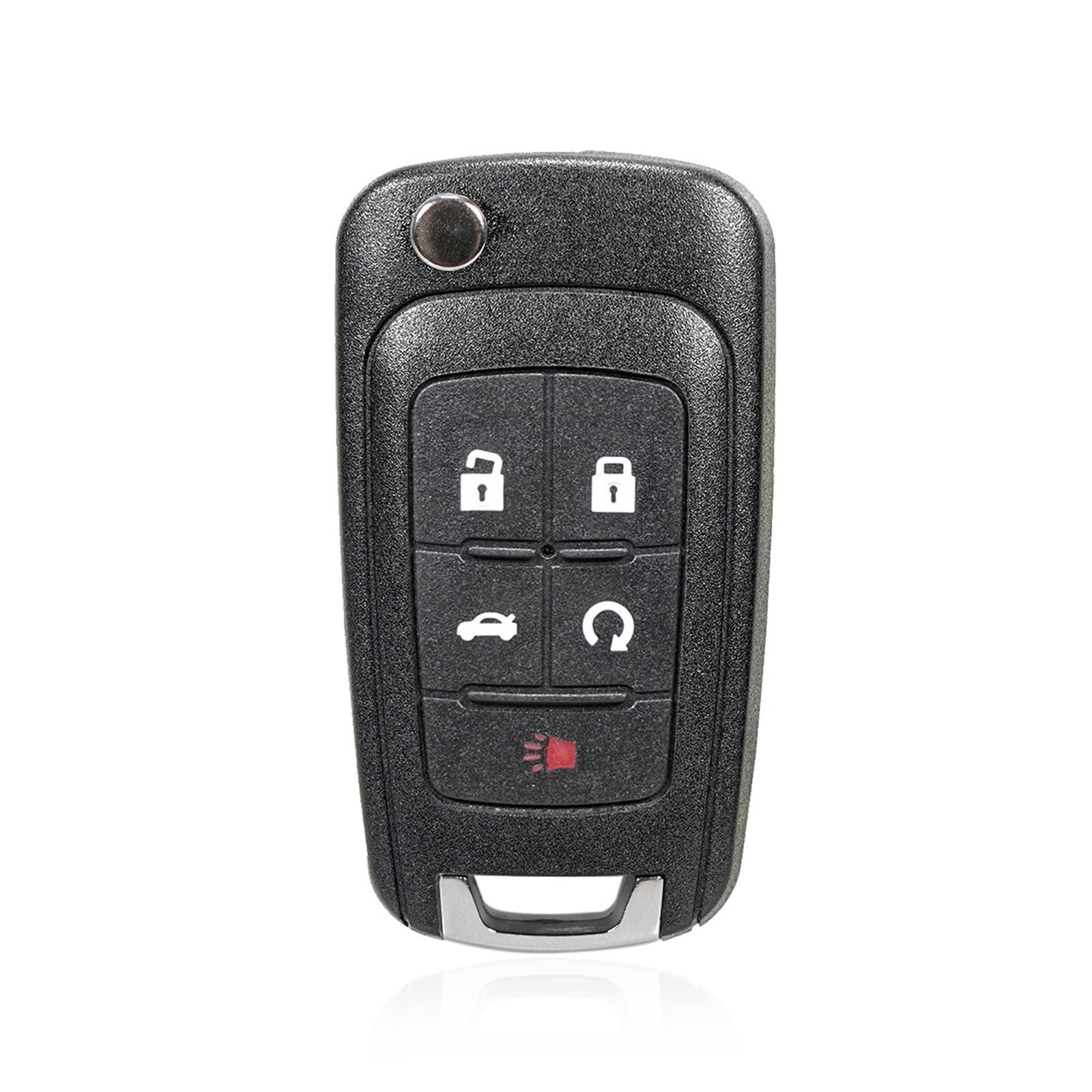 5 Buttons Flip Key Fob Keyless Entry Remote Replacement for Chevy